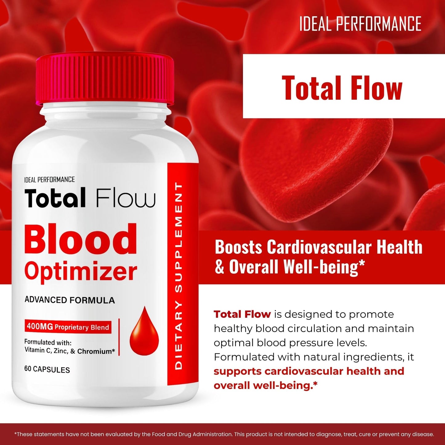 IDEAL PERFORMANCE Total Flow Blood Balance Capsules, 60 Count
