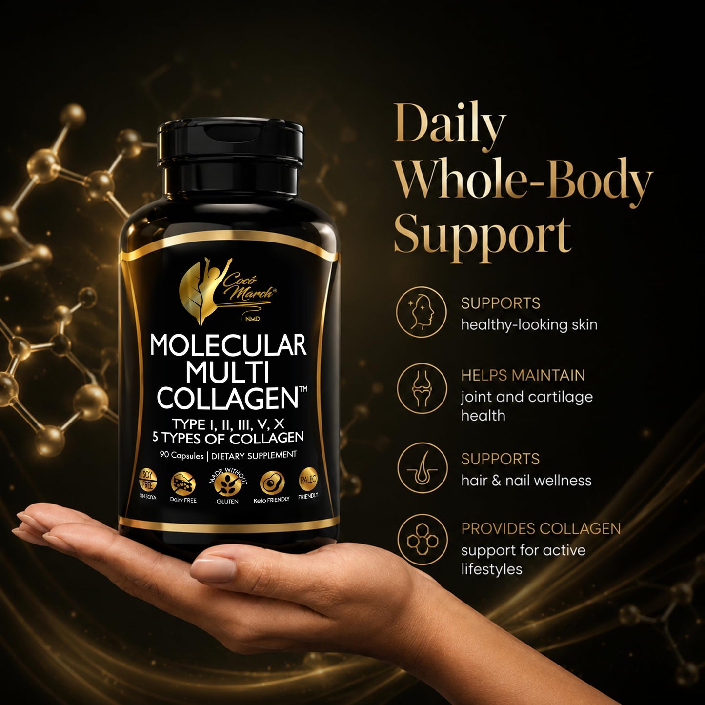 Cocó March N.M.D Molecular Multi-Collagen Types I, II, III, V & X Capsule 1