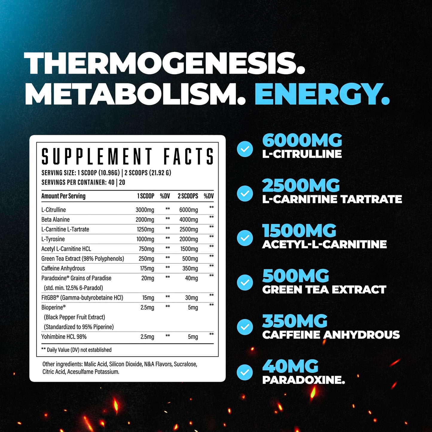 Huge Supplements Wrecked Inferno Thermogenic Pre Workout Powder, 15.5 oz