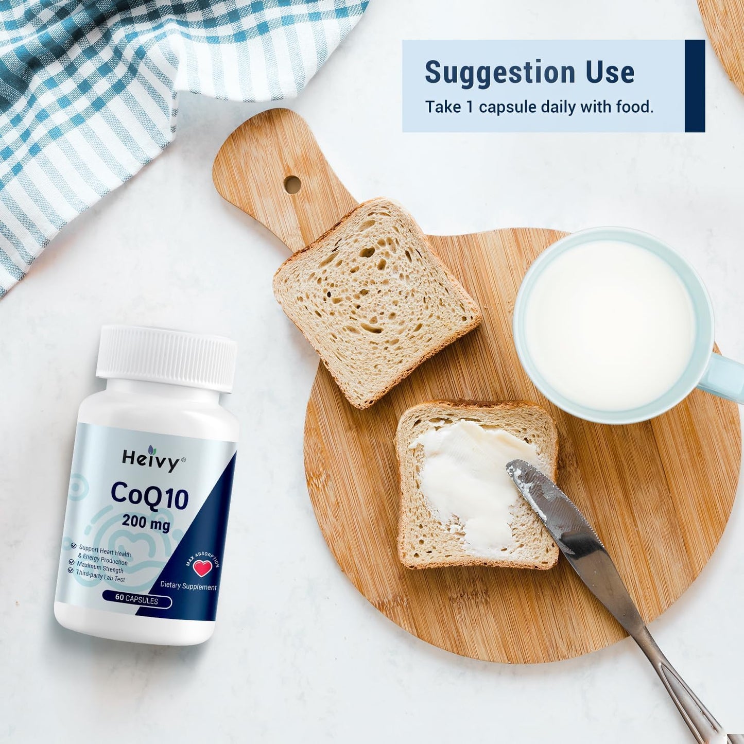 Heivy CoQ10 200mg Capsule, 60 Capsules