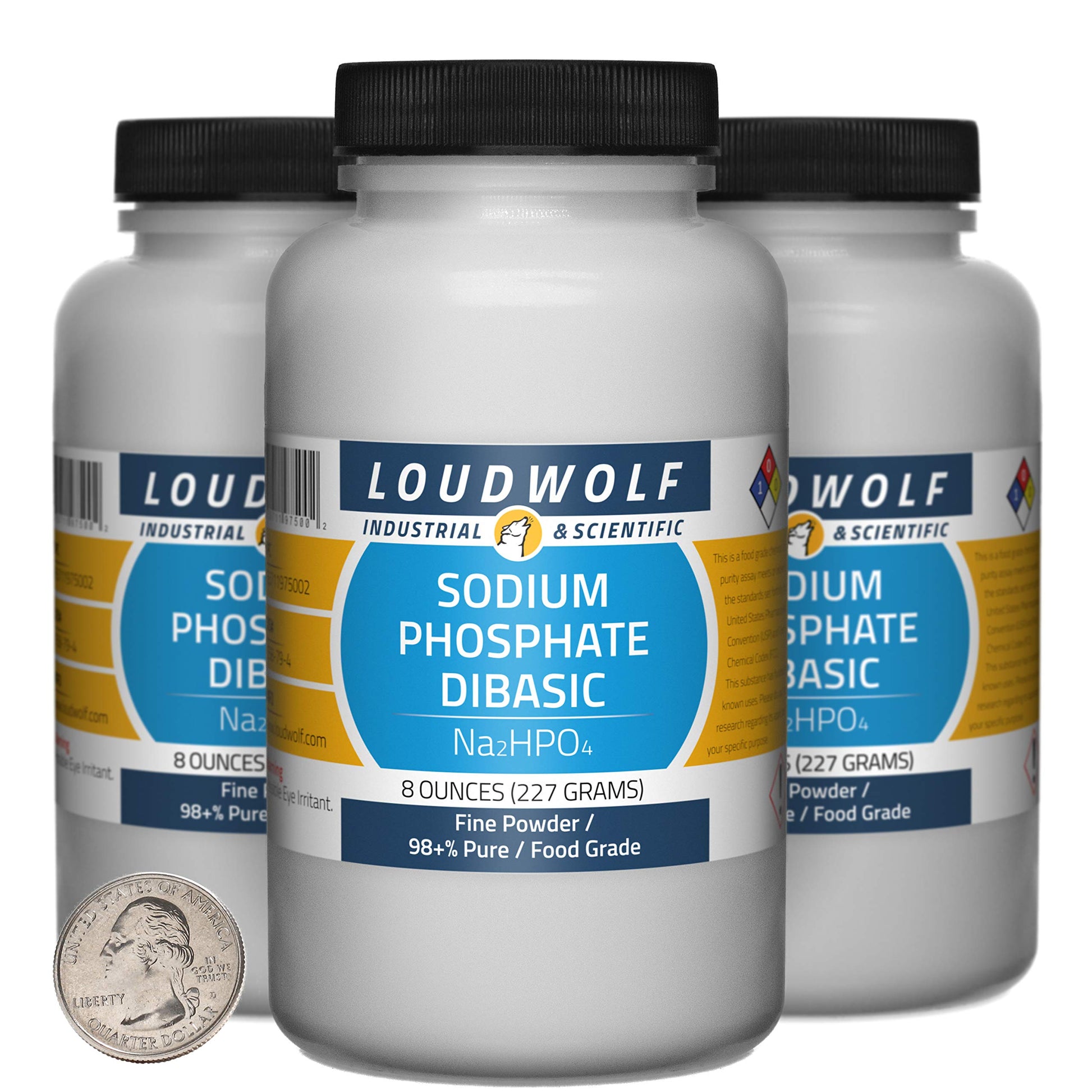 Loudwolf Sodium Phosphate Dibasic Powder, 3 Bottles, 1.5 Pounds