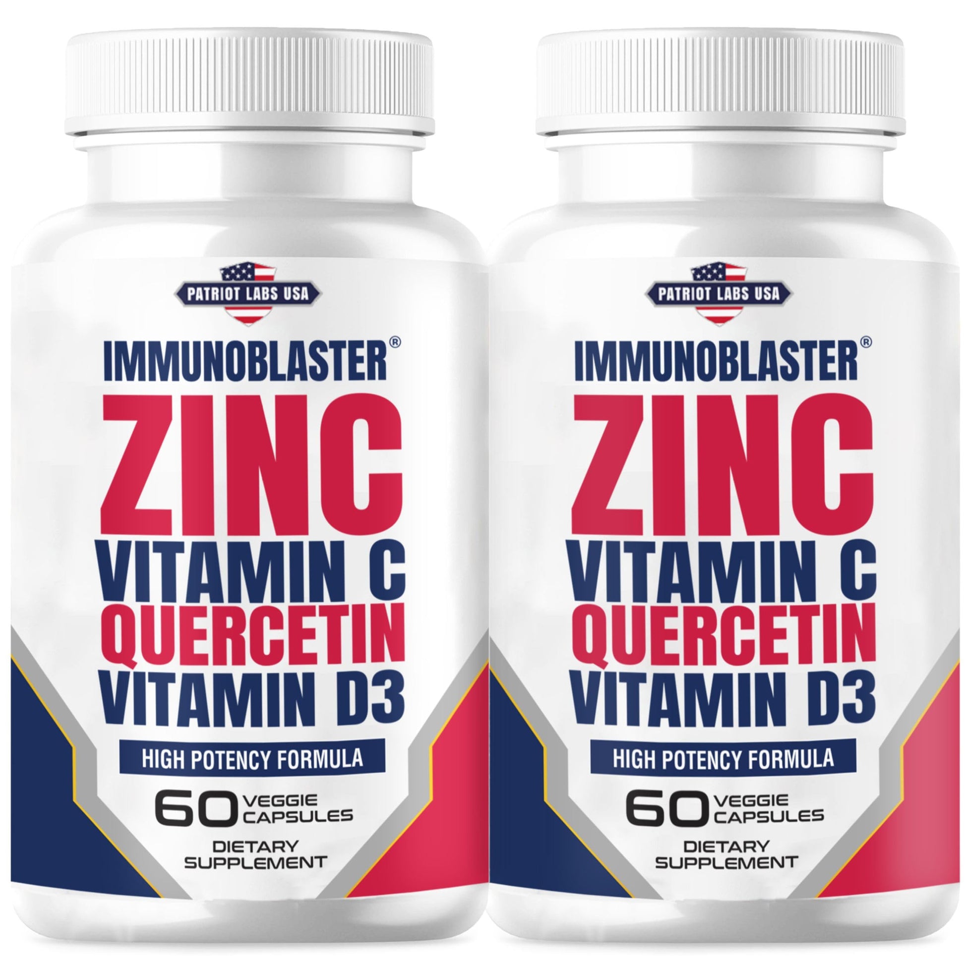 IMMUNO BLASTER Zinc Quercetin Vitamin C 800 mg with Vitamin D3 Antioxidant Immune Support High Potency Quercetin Zinc Supplement Capsules 120