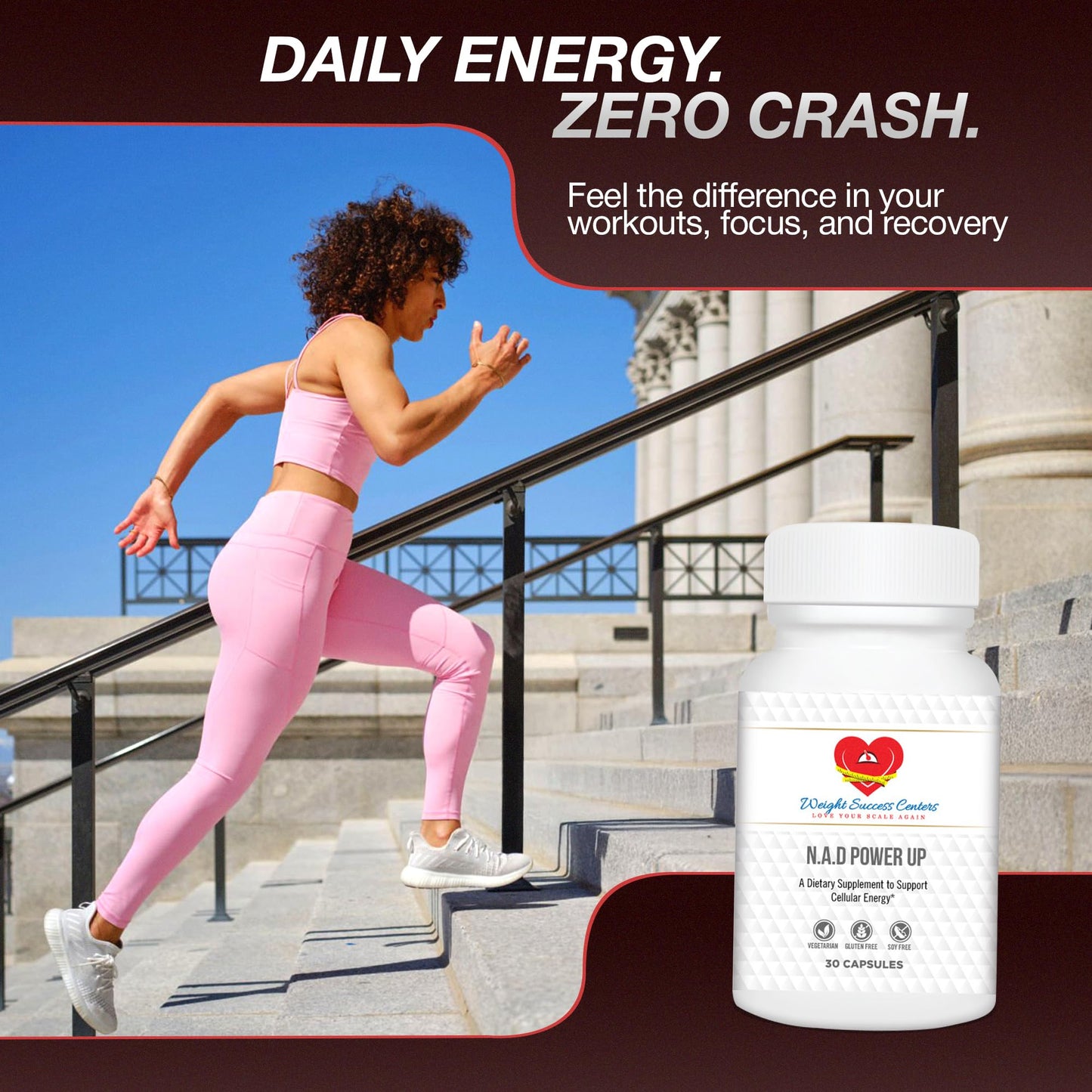 Weight Success Centers NAD+ Power Up Liposomal NAD+ Supplement Capsule, 30 Capsules