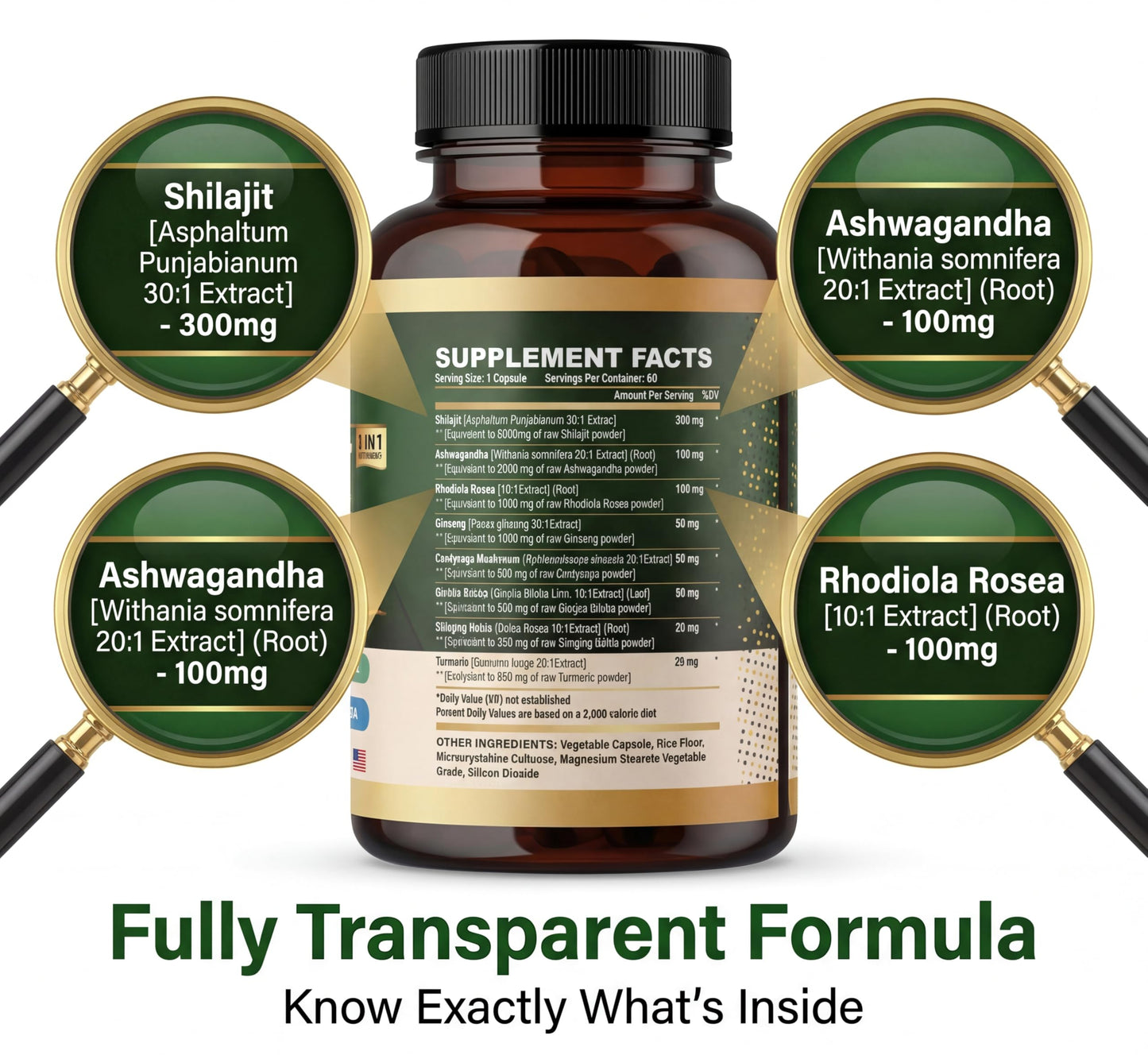MPRAYAN Ashwagandha Capsules 60 Count