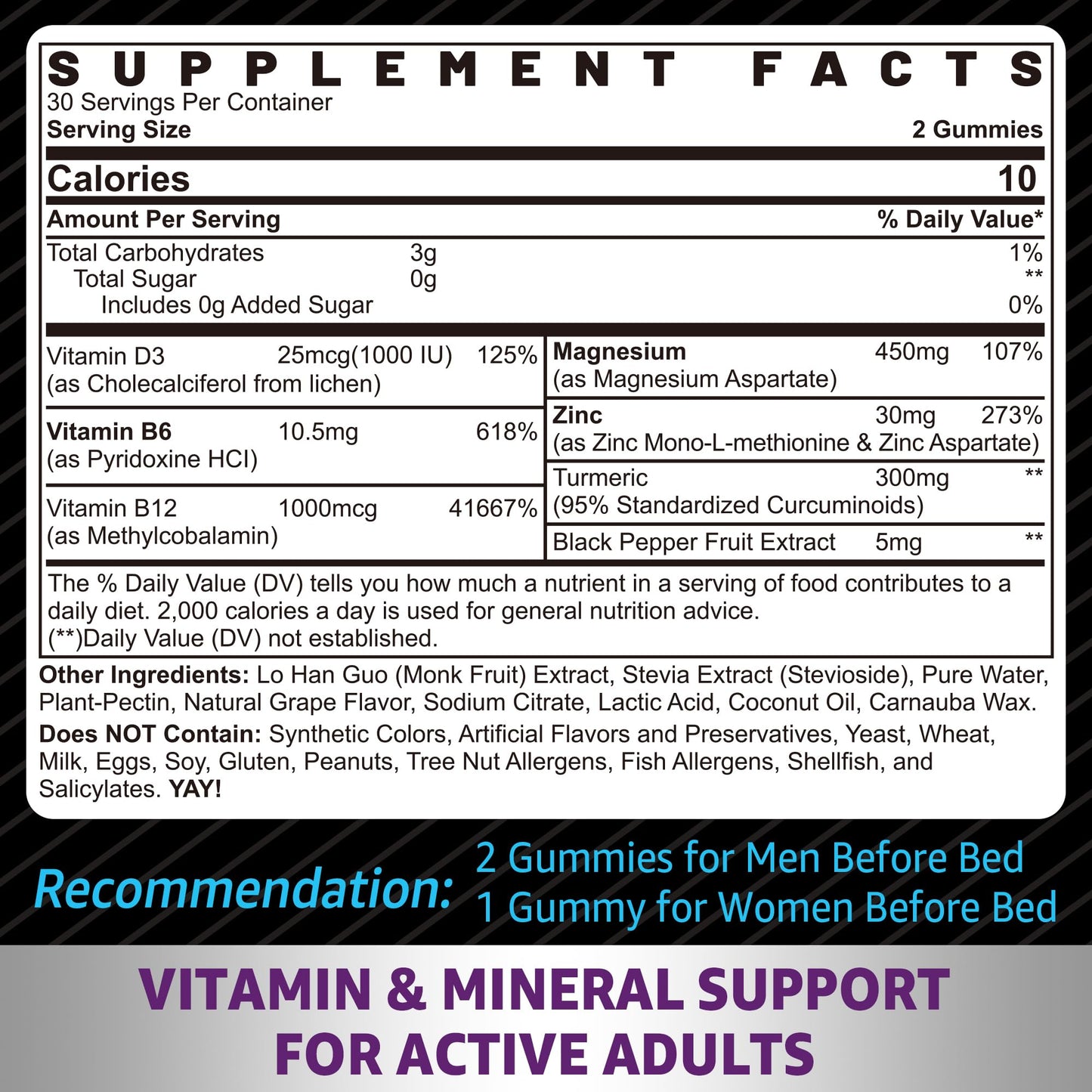 NEVISS Zinc and Magnesium Supplement with Kids Omega-3 Gummies, 240 Count