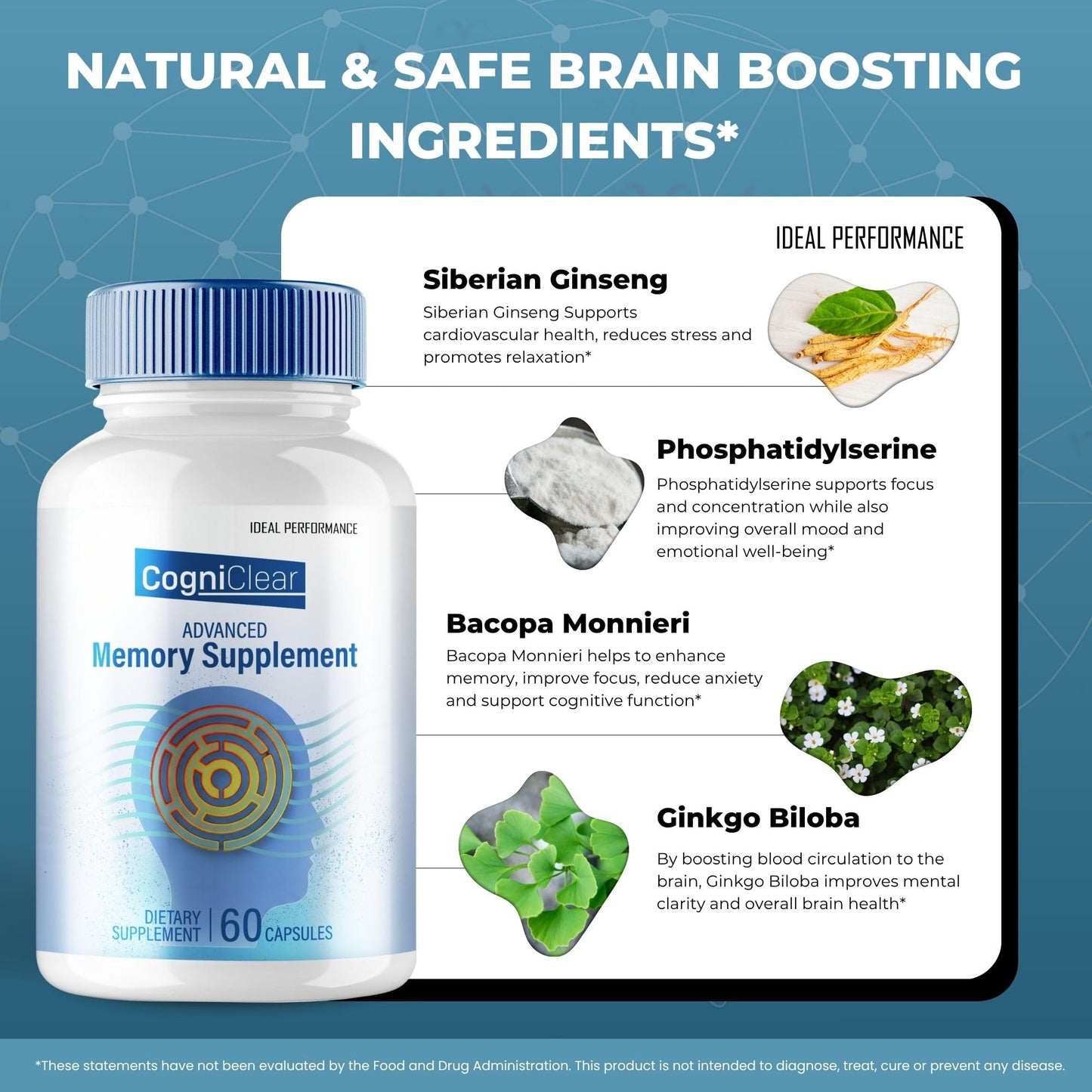Ideal Performance Cogni Clear Capsules 60 Capsules