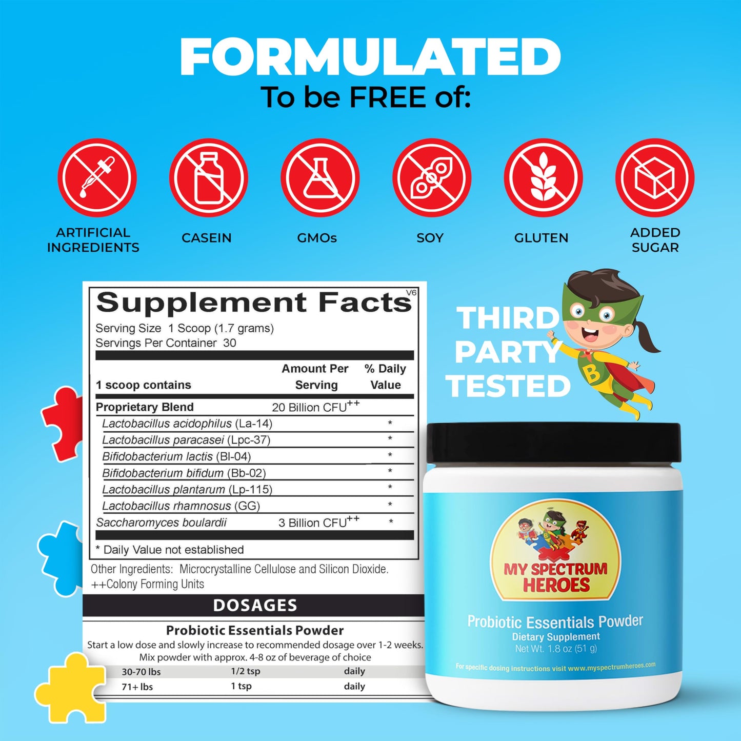 My Spectrum Heroes Probiotic for Kids Powder 51 g