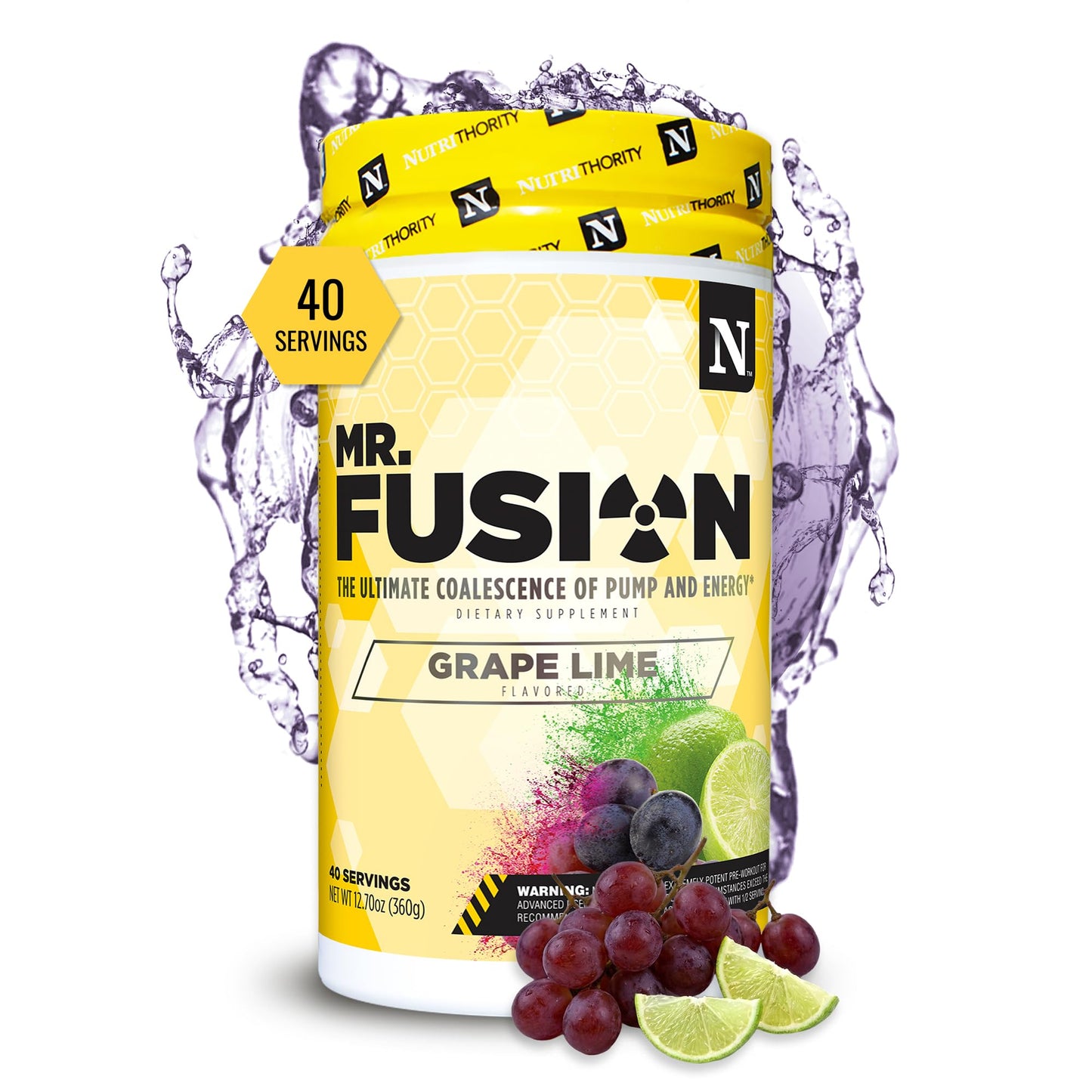 Nutrithority Mr. Fusion Pump Pre Workout Powder 12.2 Ounce