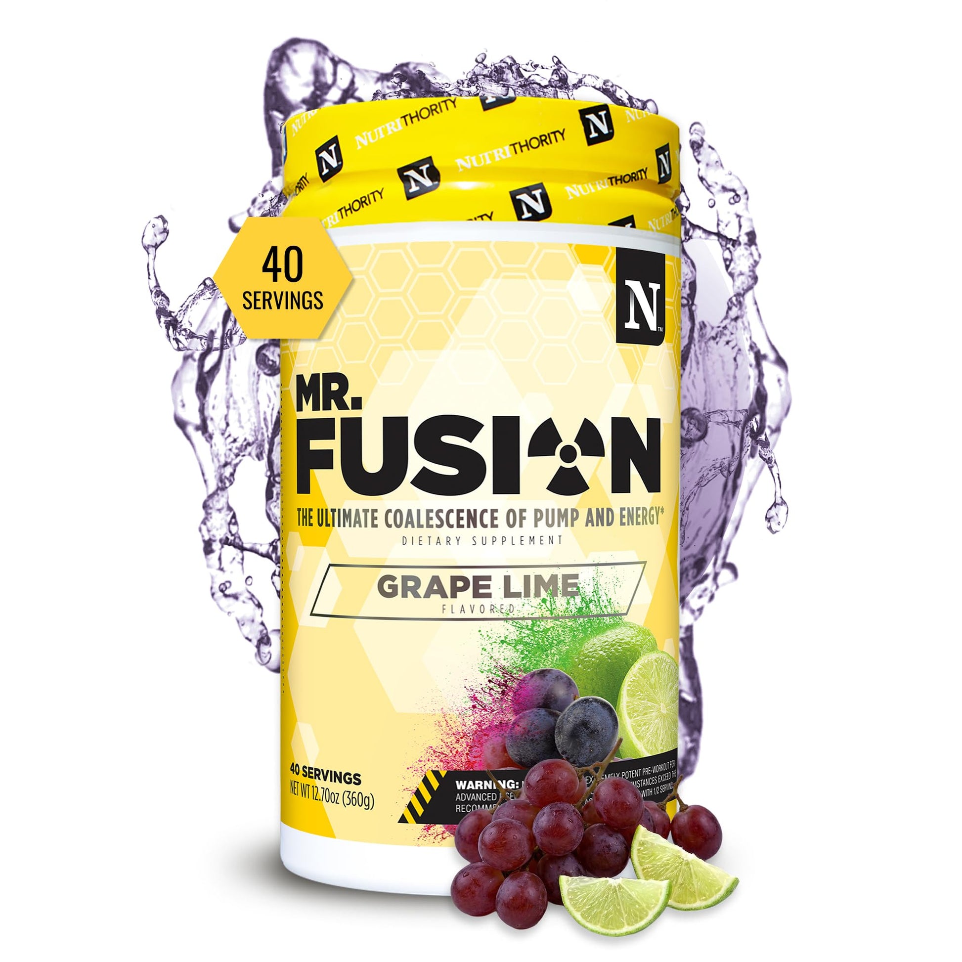 Nutrithority Mr. Fusion Pump Pre Workout Powder 12.2 Ounce