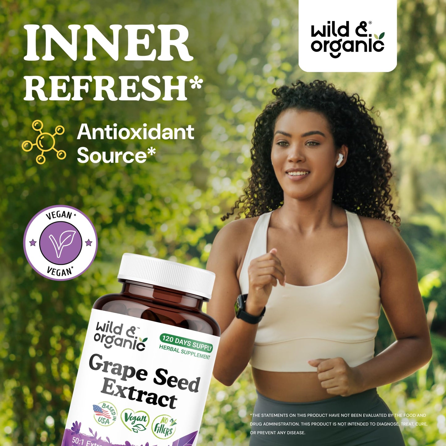 Wild & Organic Grape Seed Extract 120 Capsules