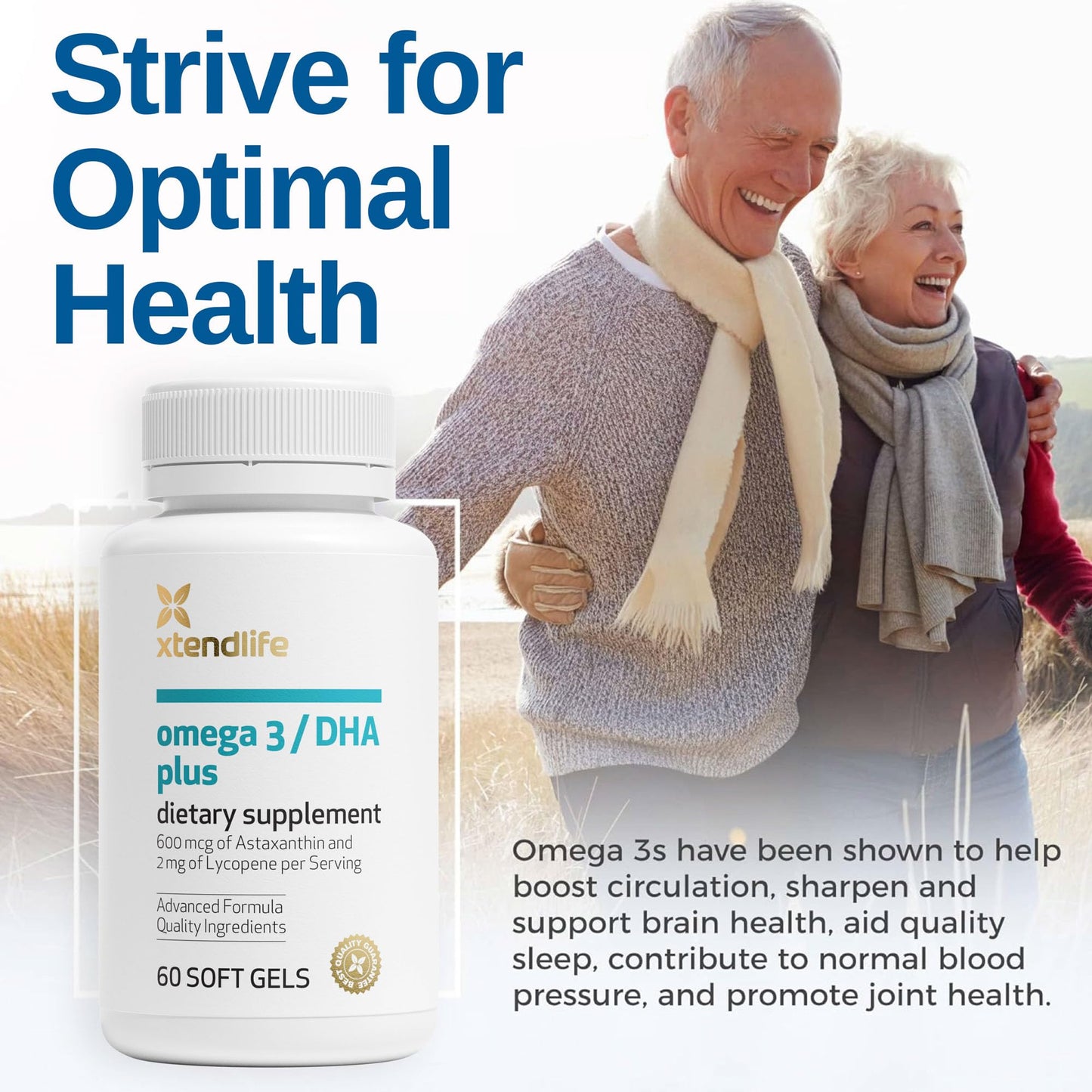 Xtendlife Omega 3 DHA Plus Fish Oil Softgel 60 Count