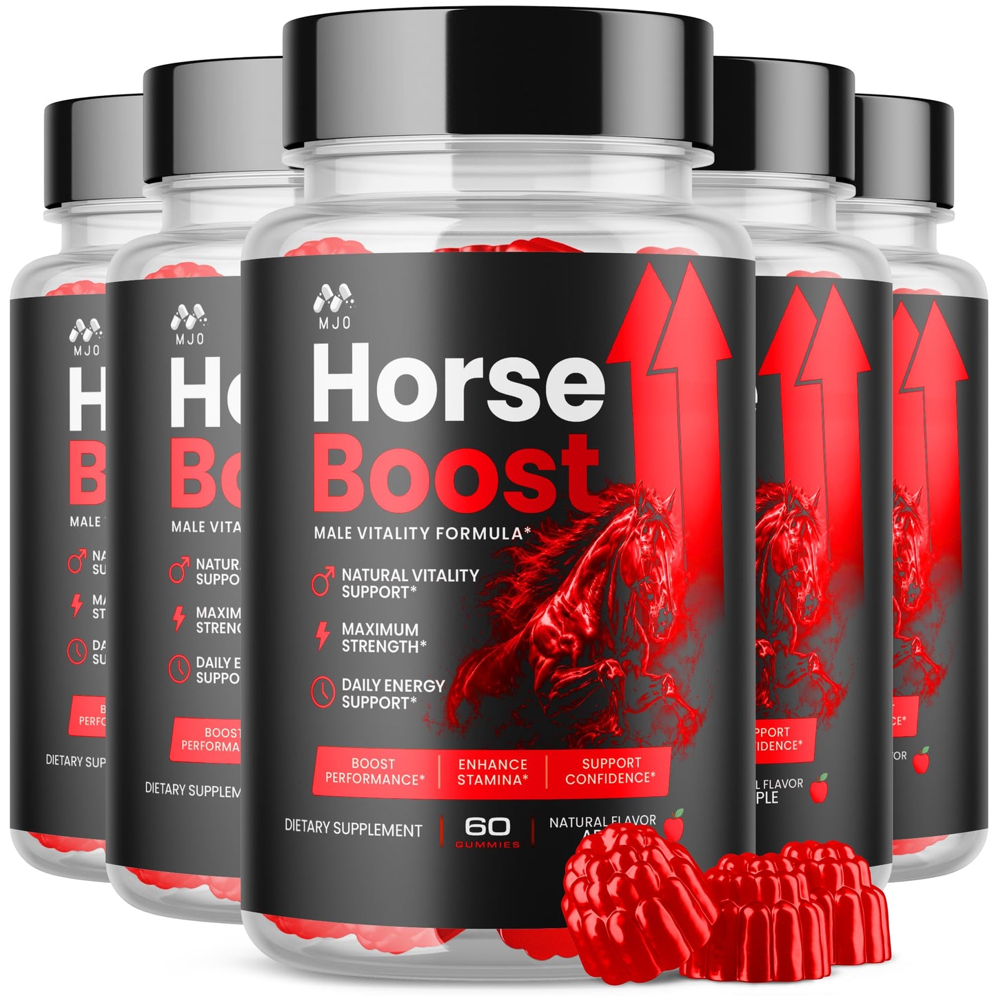 MJO Horse Boost Gummies for Men, 300 Gummies