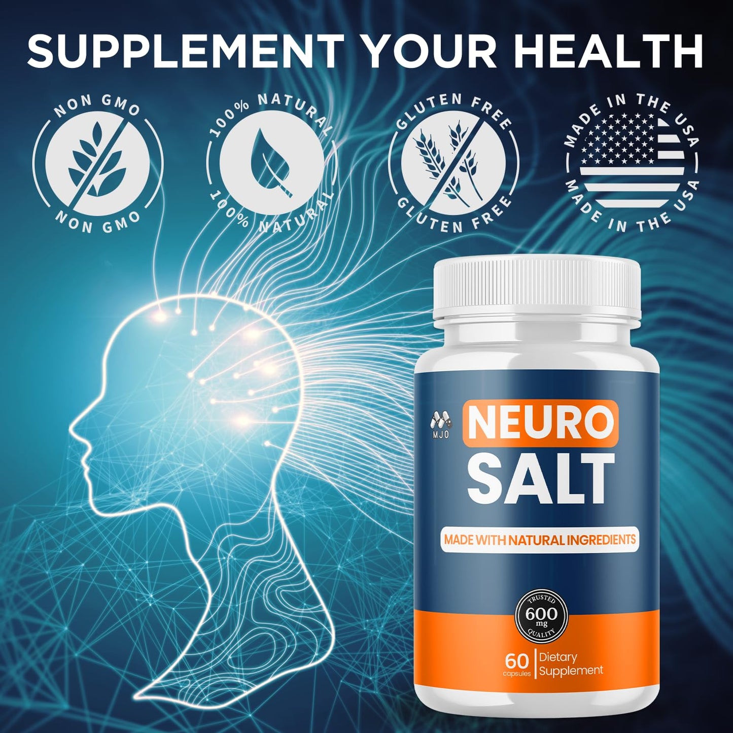 MJO Neuro Salt Capsule, 60 Capsules