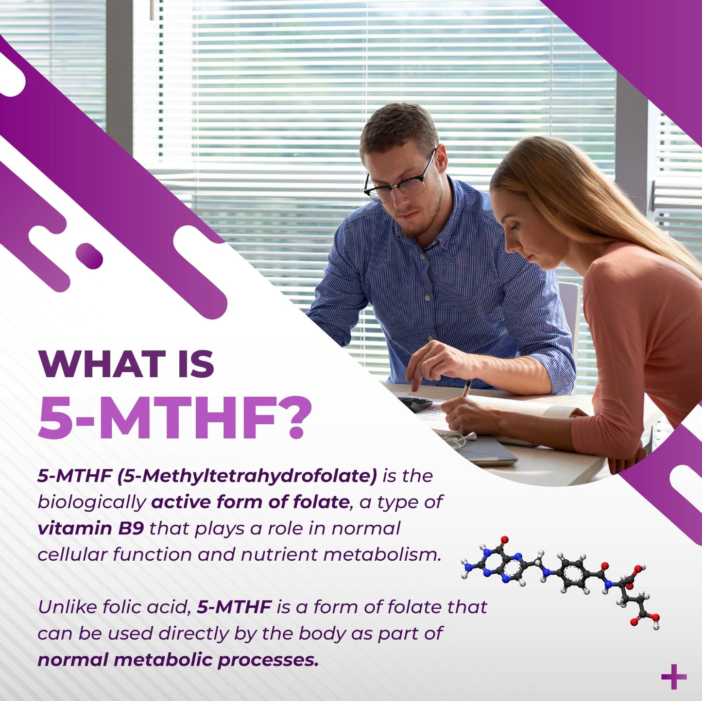 NURAFUSE High Potency 5-MTHF (Active Form) with Vitamin B12, Vitamin B6, Magnesium & Black Pepper – Supports Brain Wellness, Heart Health & Nerve Health, 150 Capsules