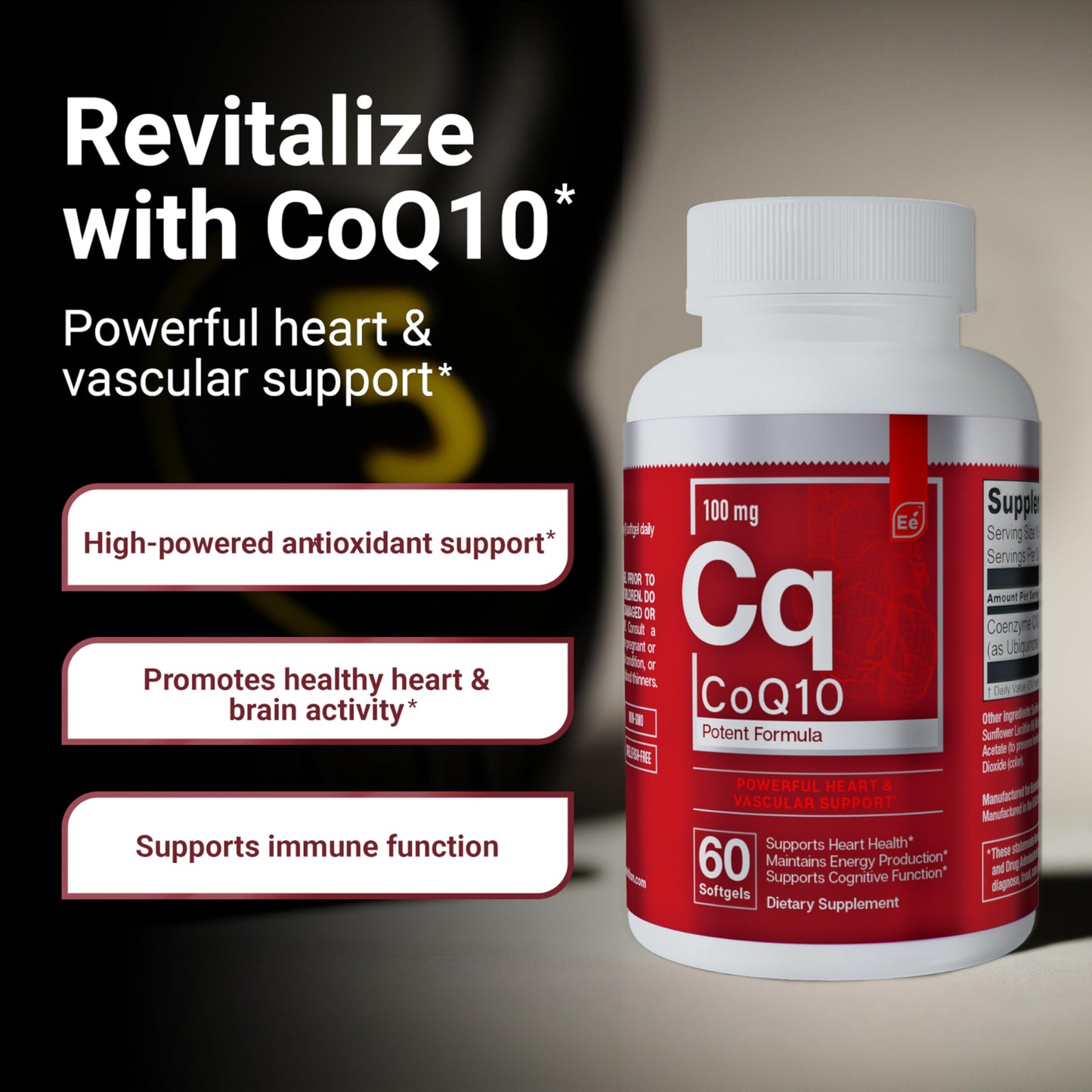 Essential Elements CoQ10 100mg Softgels 60 Count