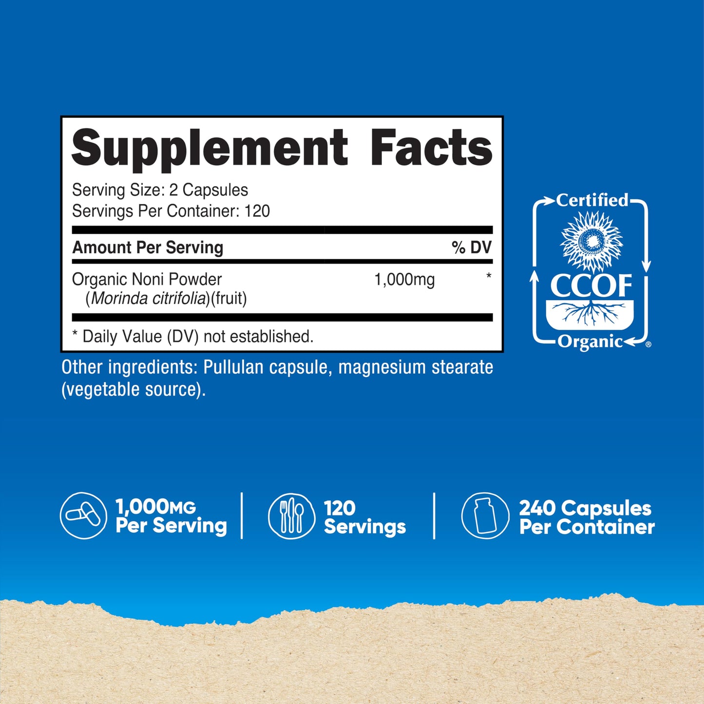 Nutricost Noni Capsules 500mg, 240 Count