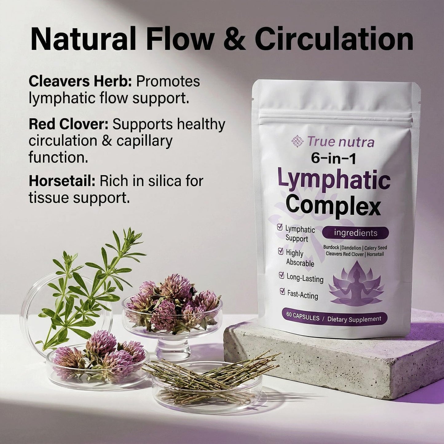 True Nutra Pure Lymphatic Complex Softgel 1 Count