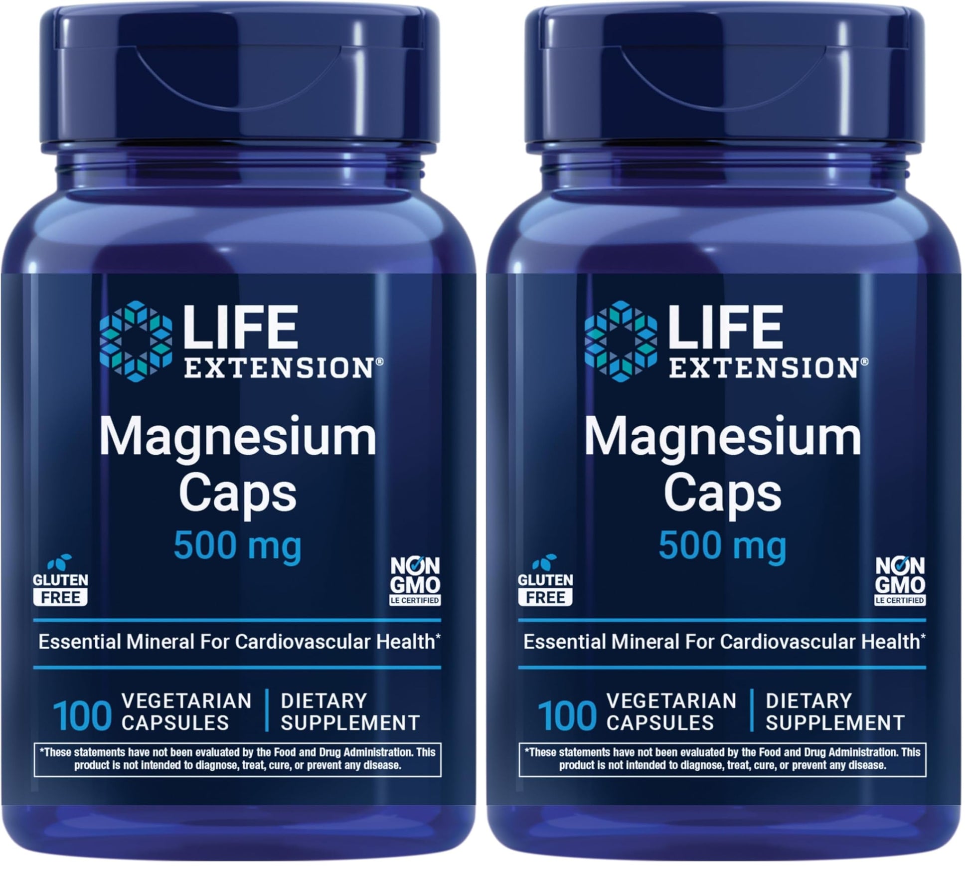 Life Extension Magnesium Capsules 500 mg, 200 Capsules