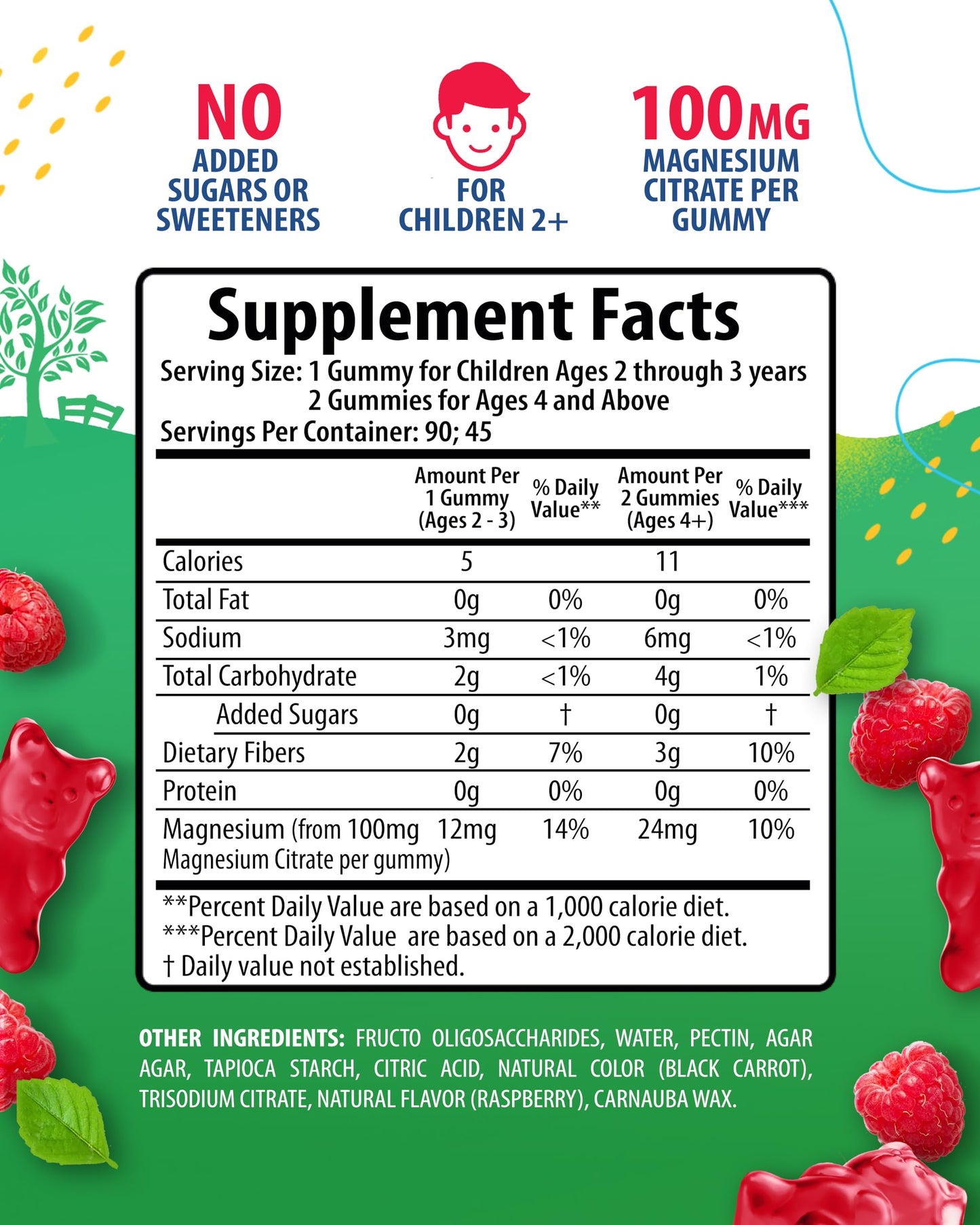 Sunny Sam Magnesium Gummies 100mg Gummy 90 Count