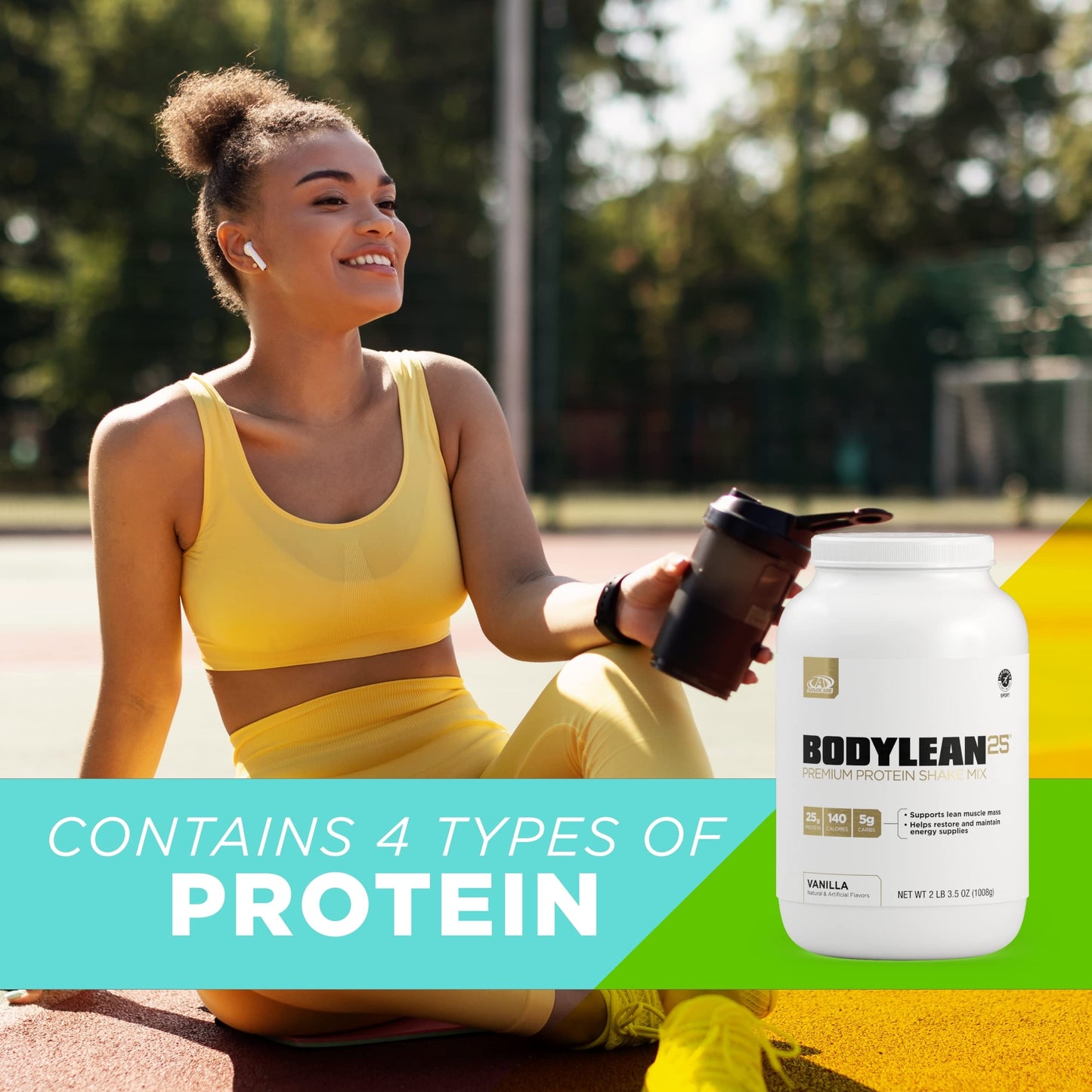 AdvoCare BodyLean25 Protein Powder with Whey Protein Isolate, Vanilla, 4.5 oz