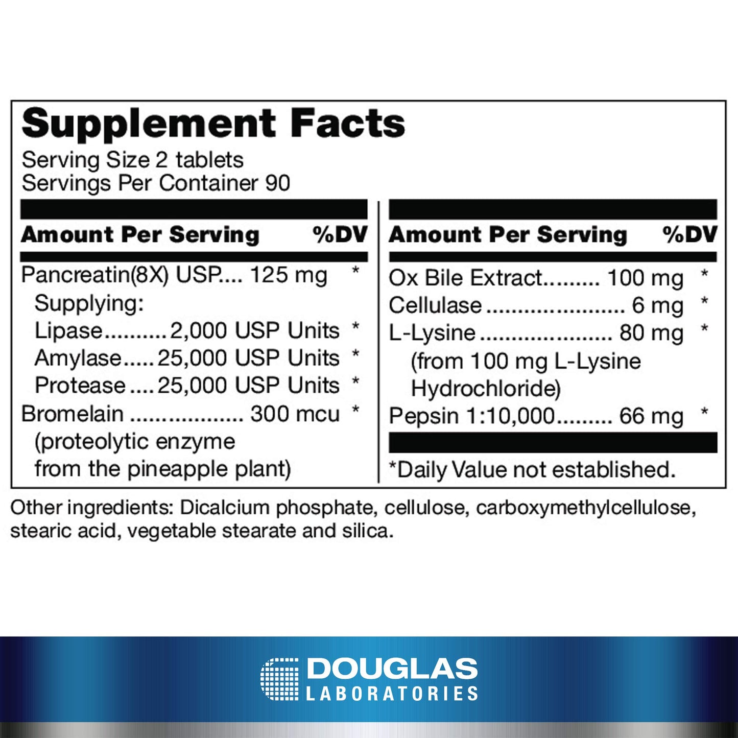 Douglas Laboratories Ultrazyme (Polyphasic Enzyme Complex) Tablets, 180