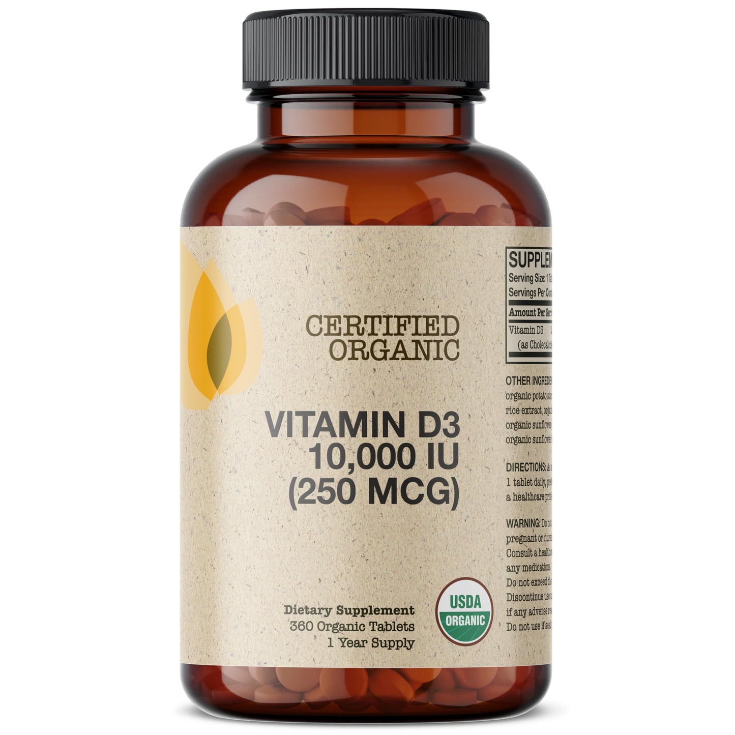 Futurebiotics Vitamin D3 10,000 IU (250 mcg) Tablet, 360 Tablets
