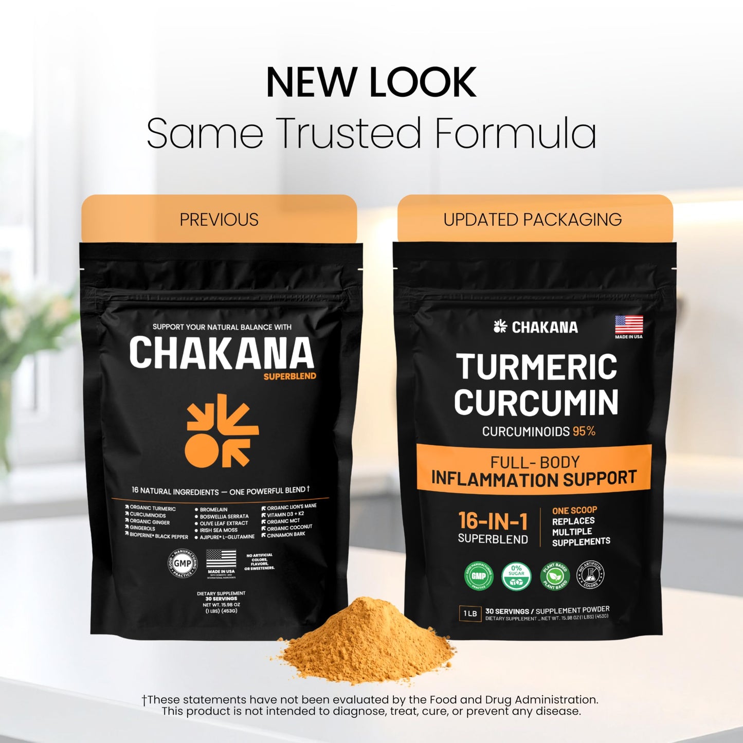 CHAKANA Turmeric Curcumin Supplement Powder 15.98 Ounce