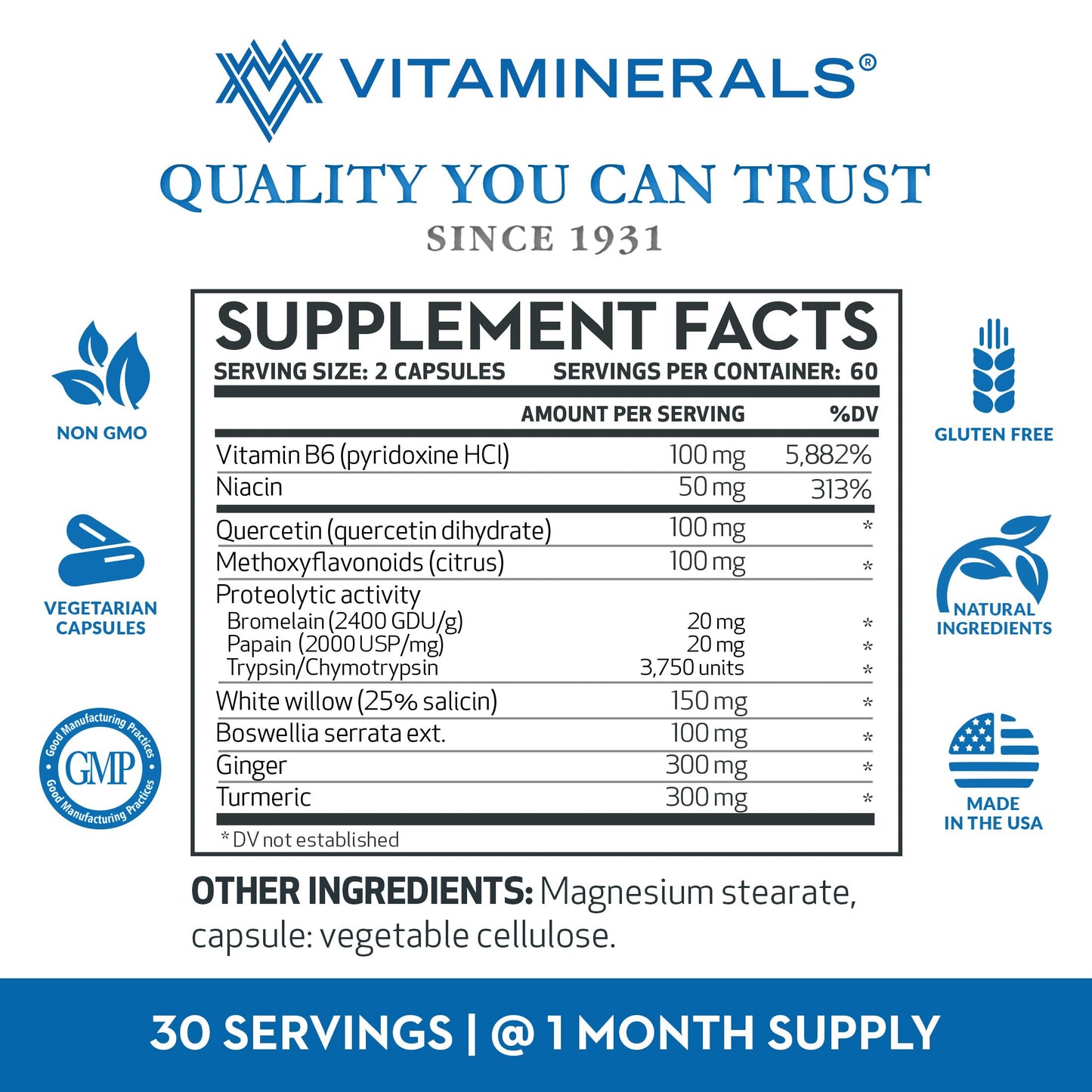 Vitaminerals 121+ Inflamax Plus Capsule, 60 Count