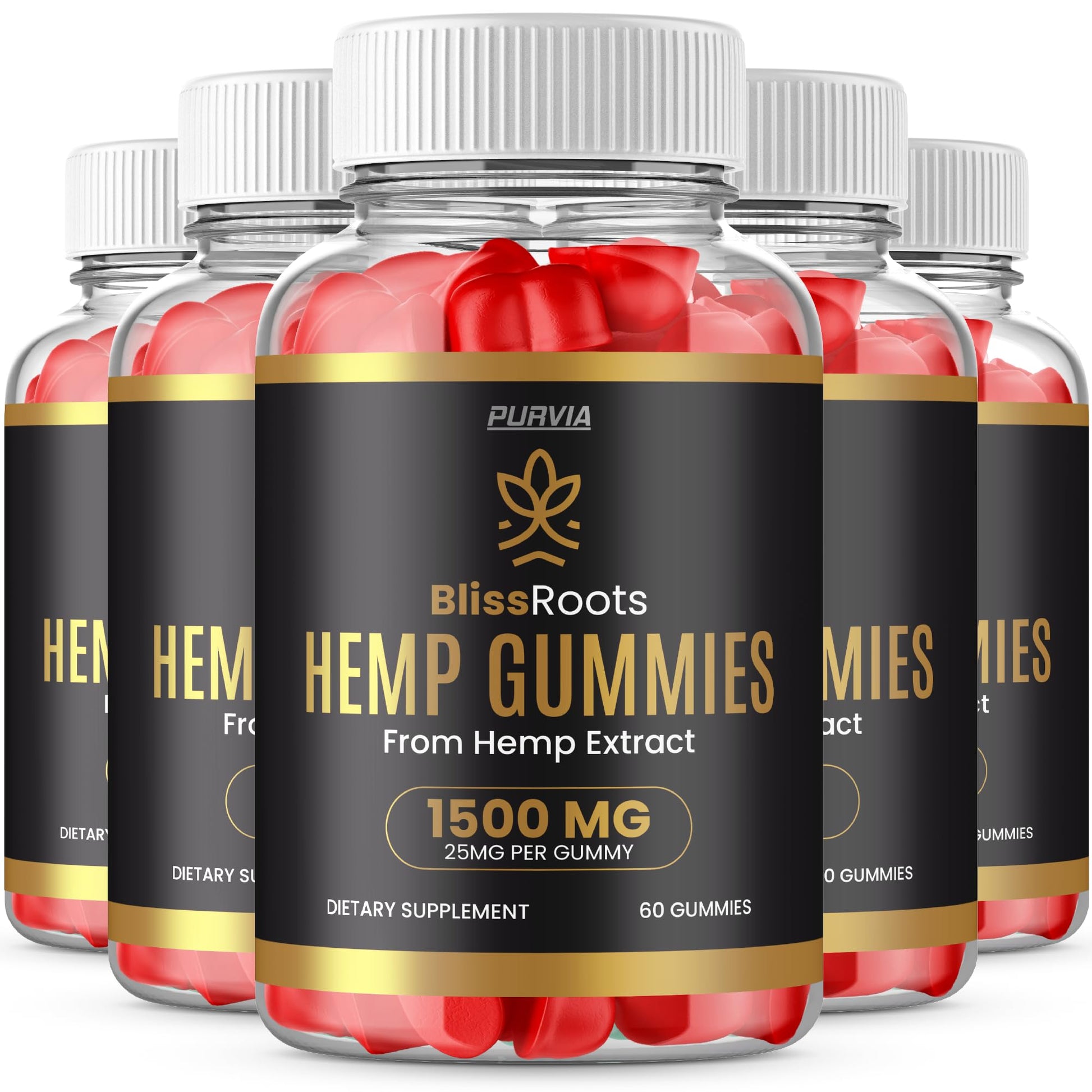 Purvia Bliss Roots Hemp Gummies Gummy, 300 Gummies