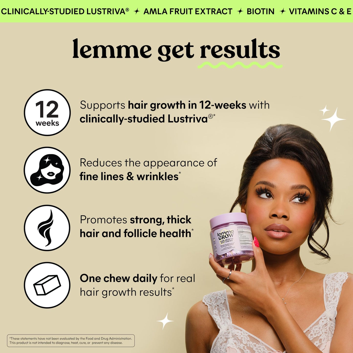 Lemme Grow Hair Growth Booster Chewable 30 Count