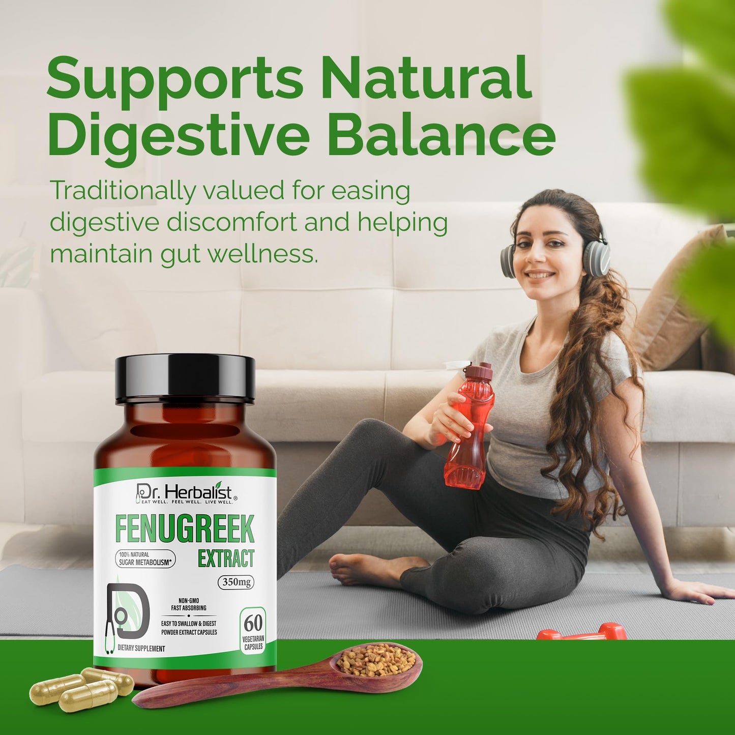Dr. HERBALIST Fenugreek Extract 350mg Softgel 120 Count