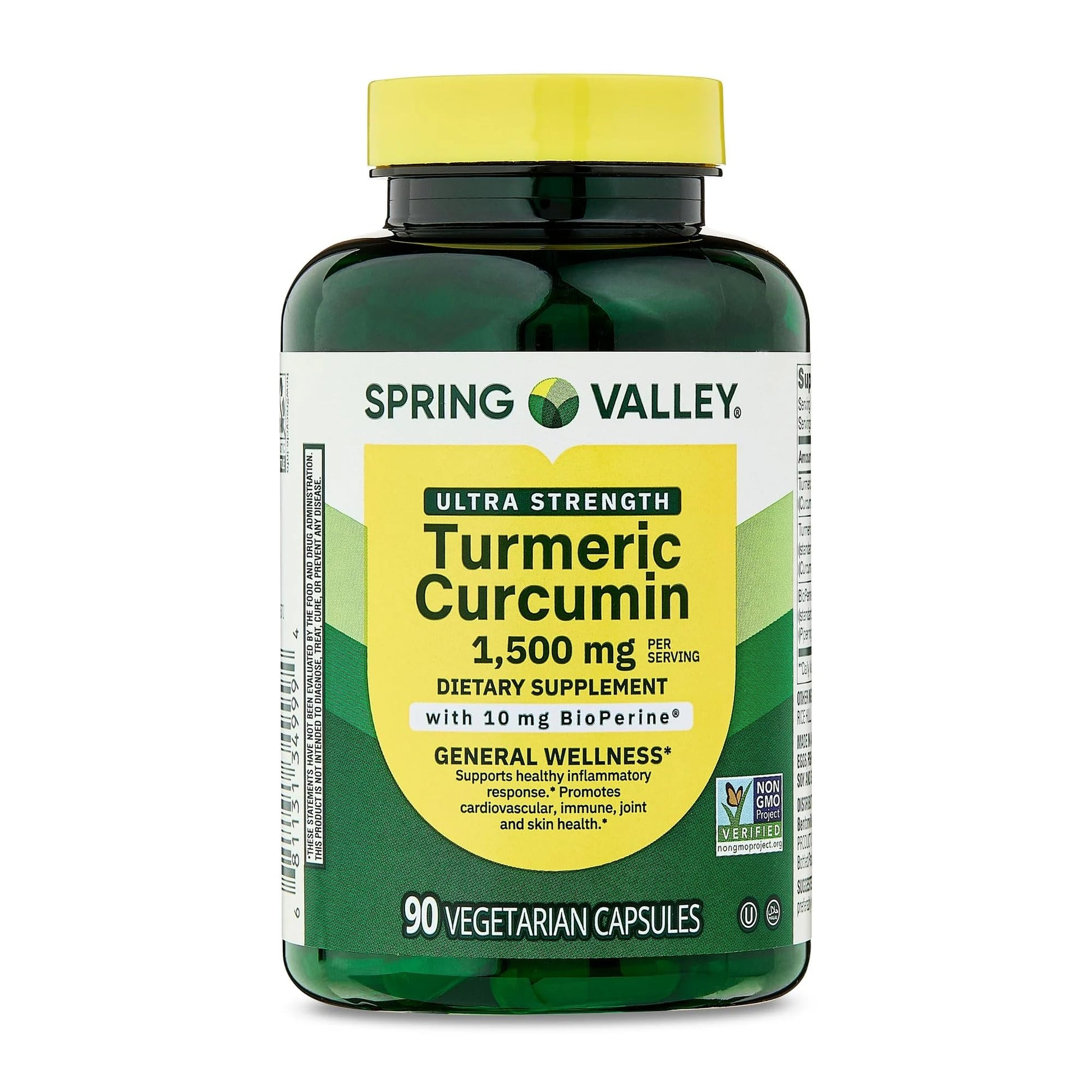 Generic Turmeric Curcumin Supplement Ultra Strength 1500 mg Capsules 90 Count
