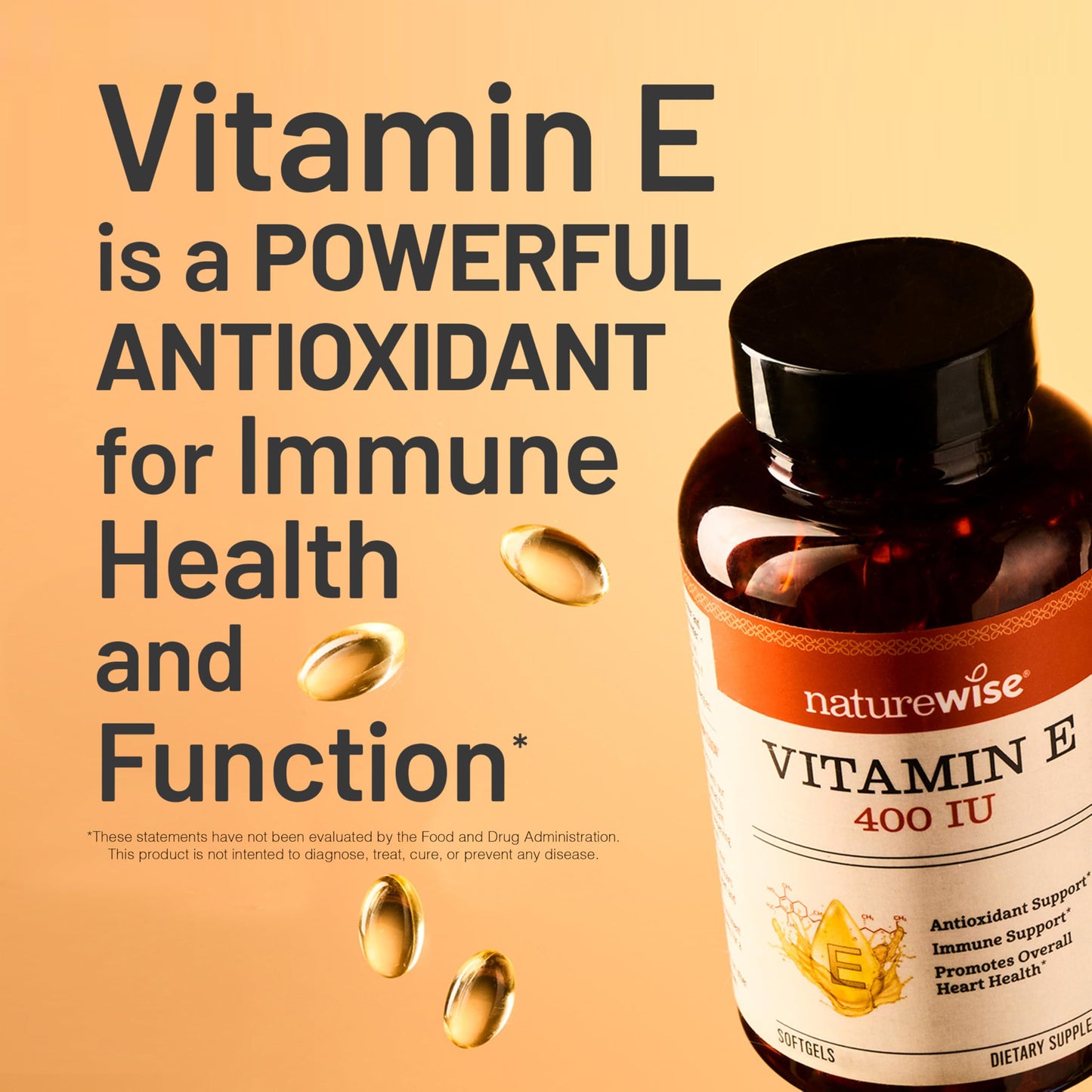 NatureWise Vitamin E 400 IU Softgels, 200 Count