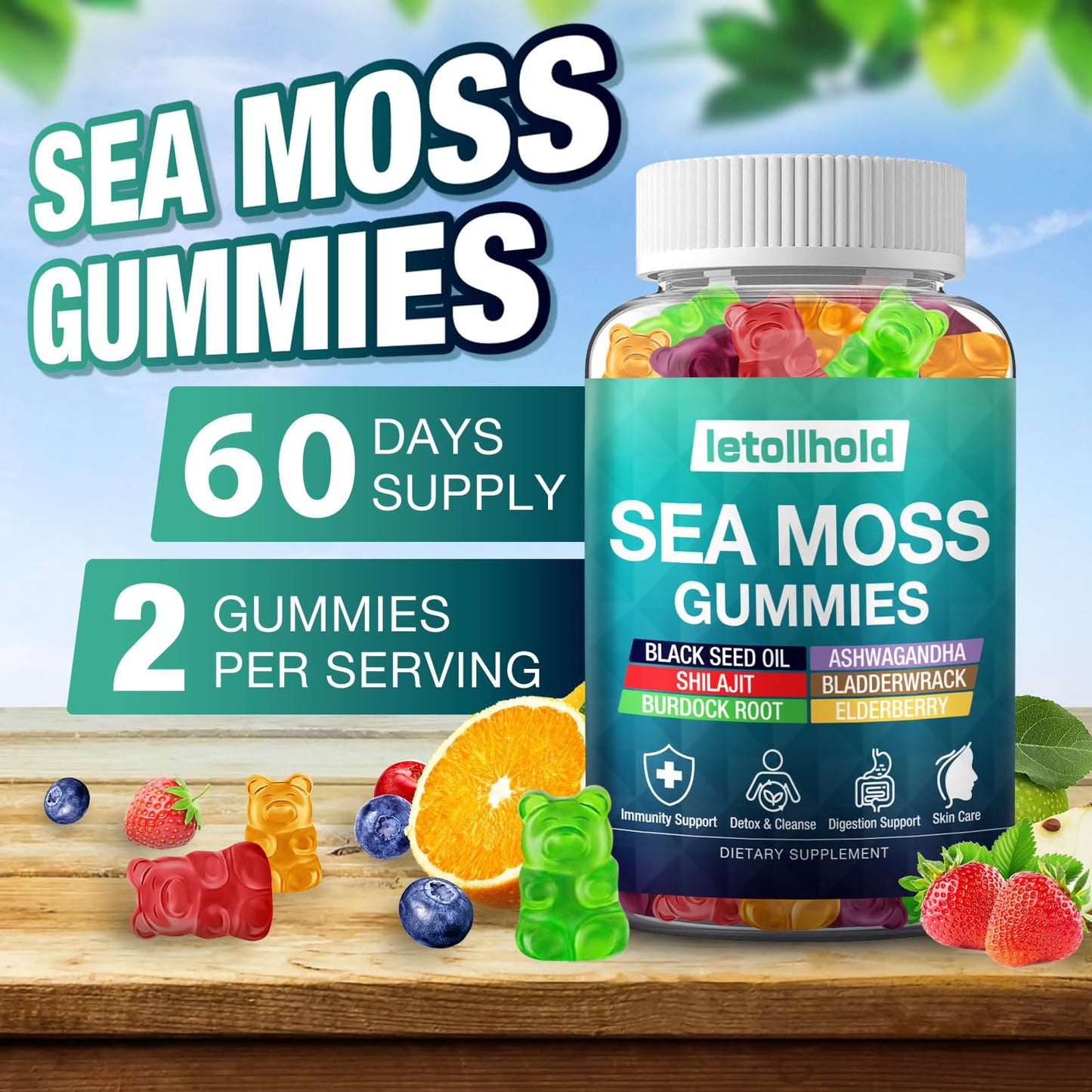 letollhold Sea Moss Gummies Gummy 120