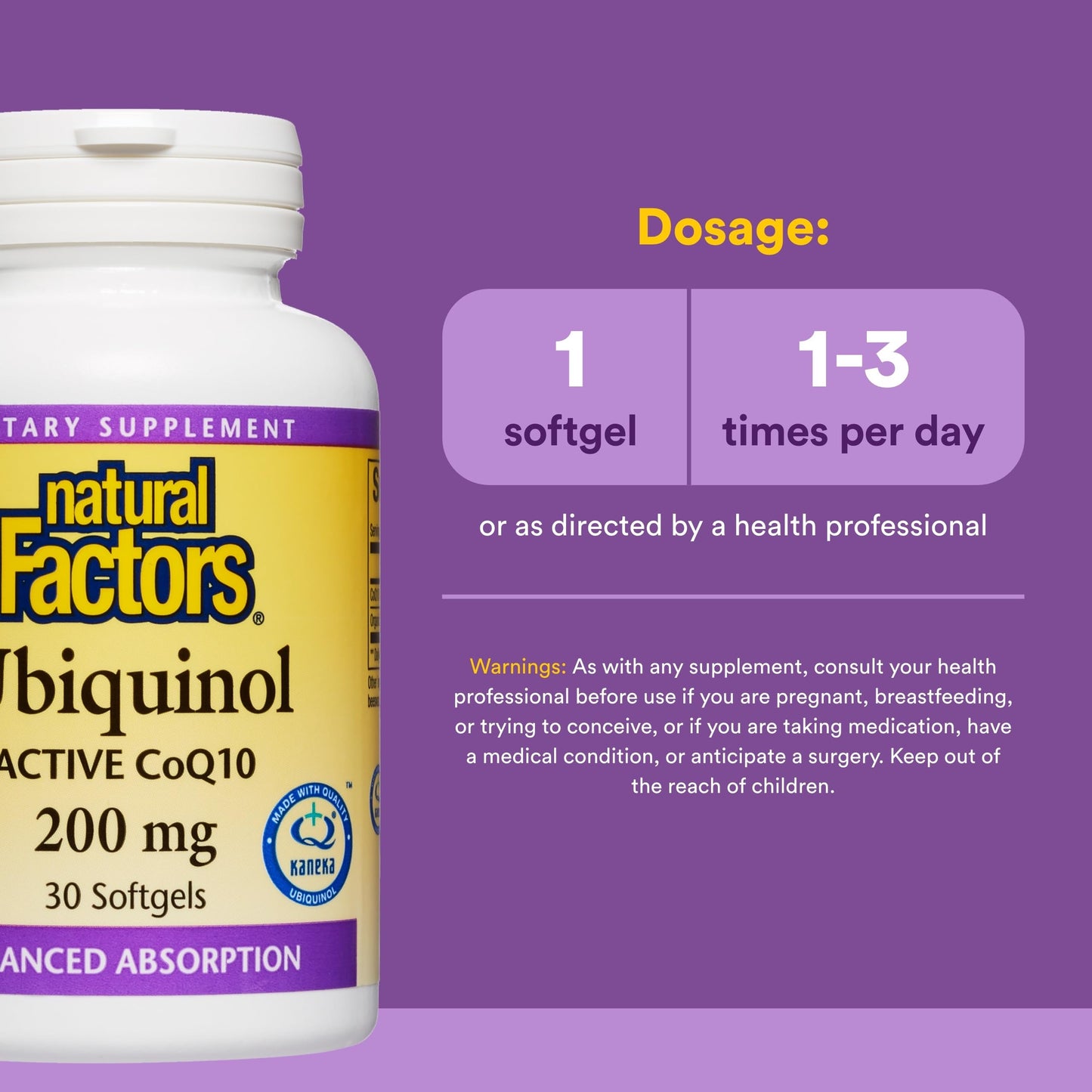 Natural Factors Ubiquinol 200 mg Softgels 30