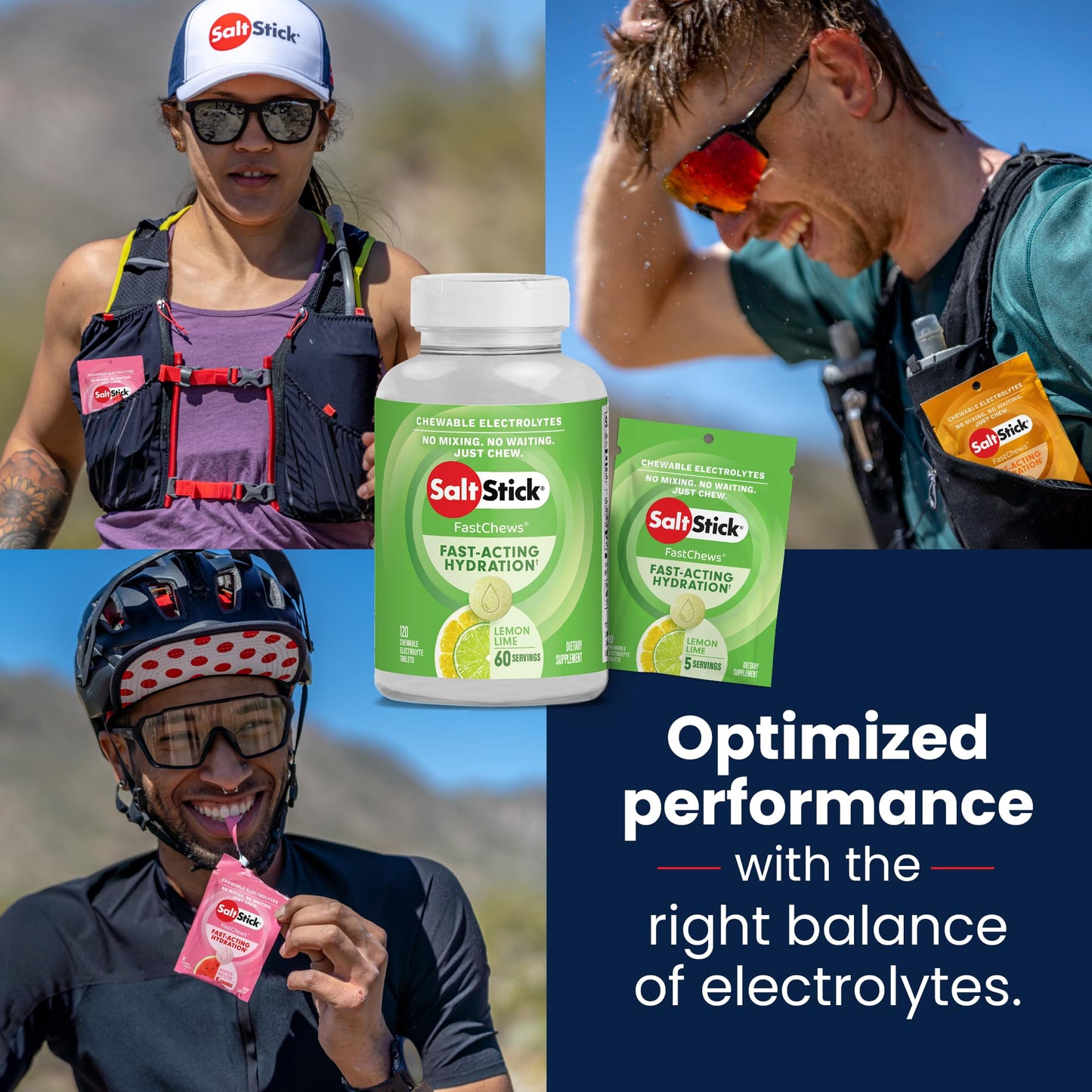 SaltStick Electrolyte FastChews Chewable 120 Count