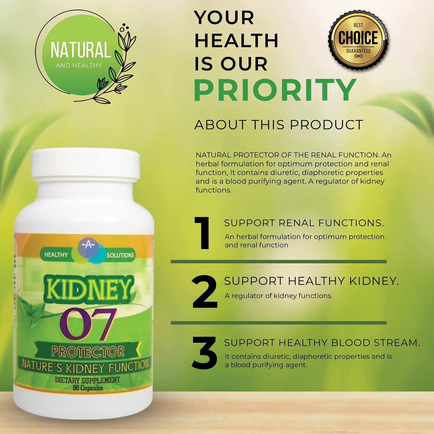 A Healthy Solutions Kidney Protector 07 Capsule 90 Count