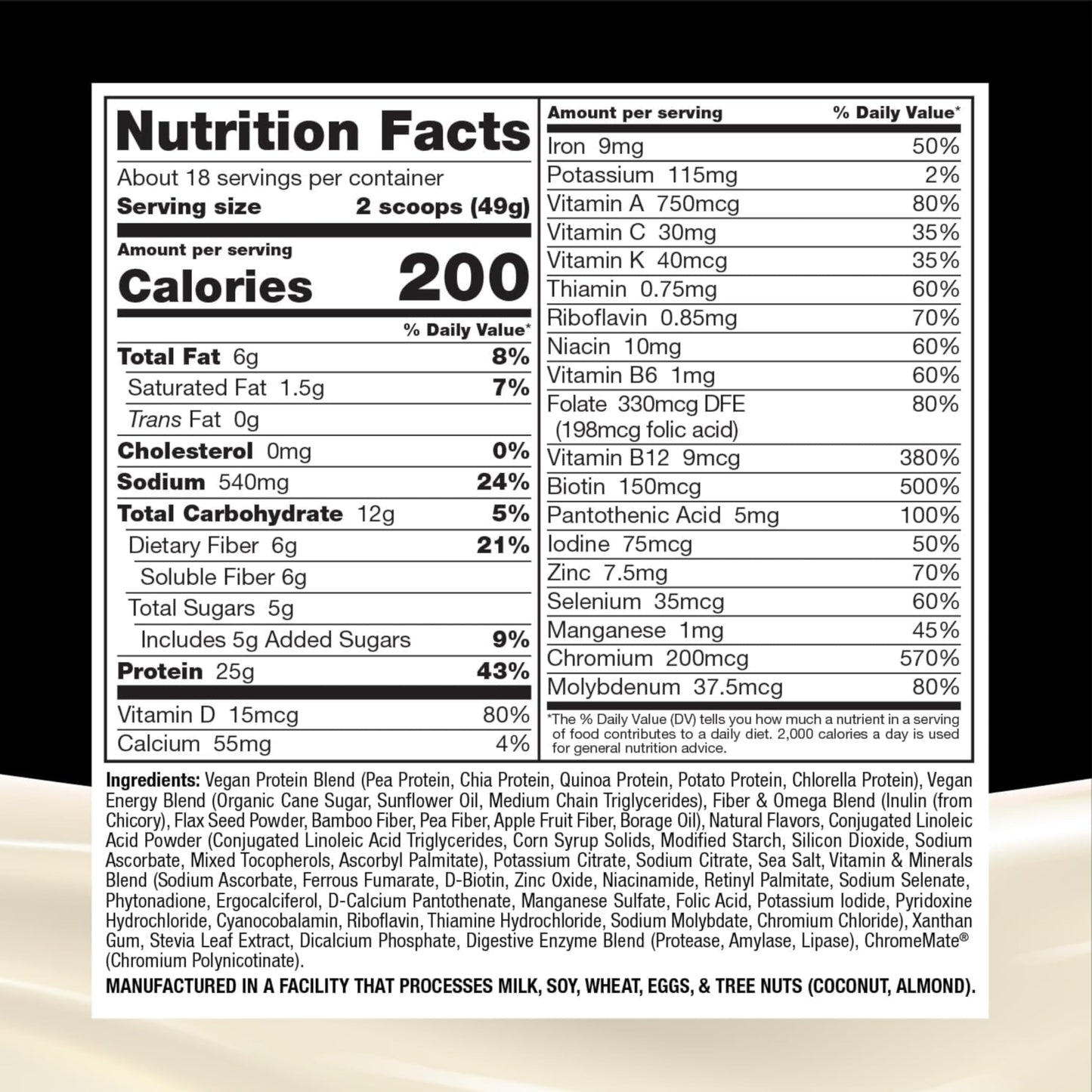 Naturade Plant-Based Meal Replacement Shake Powder 32.4 oz