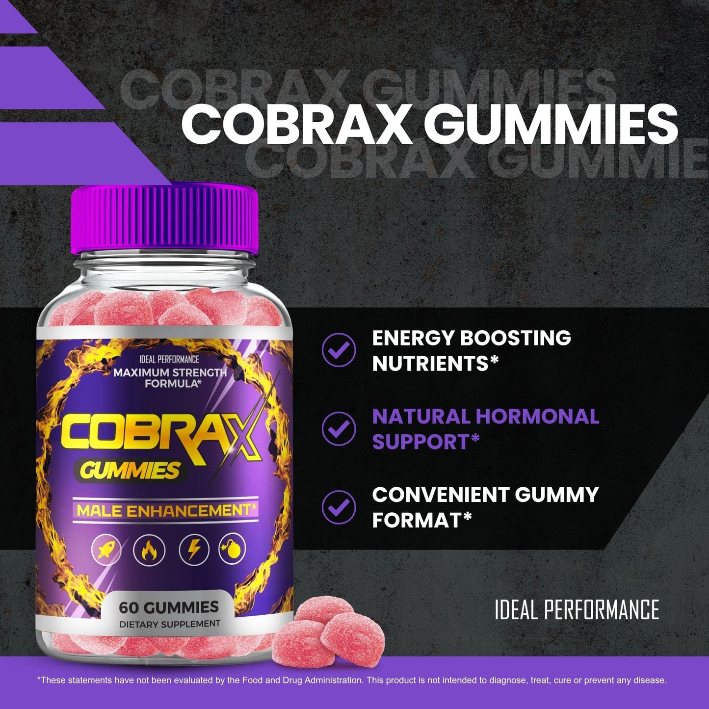 IDEAL PERFORMANCE CobraX Gummy 60 Count