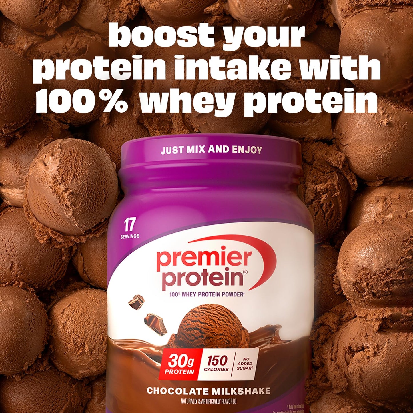 Premier Protein 30g High Protein Powder, 100% Whey, Chocolate, 24.5