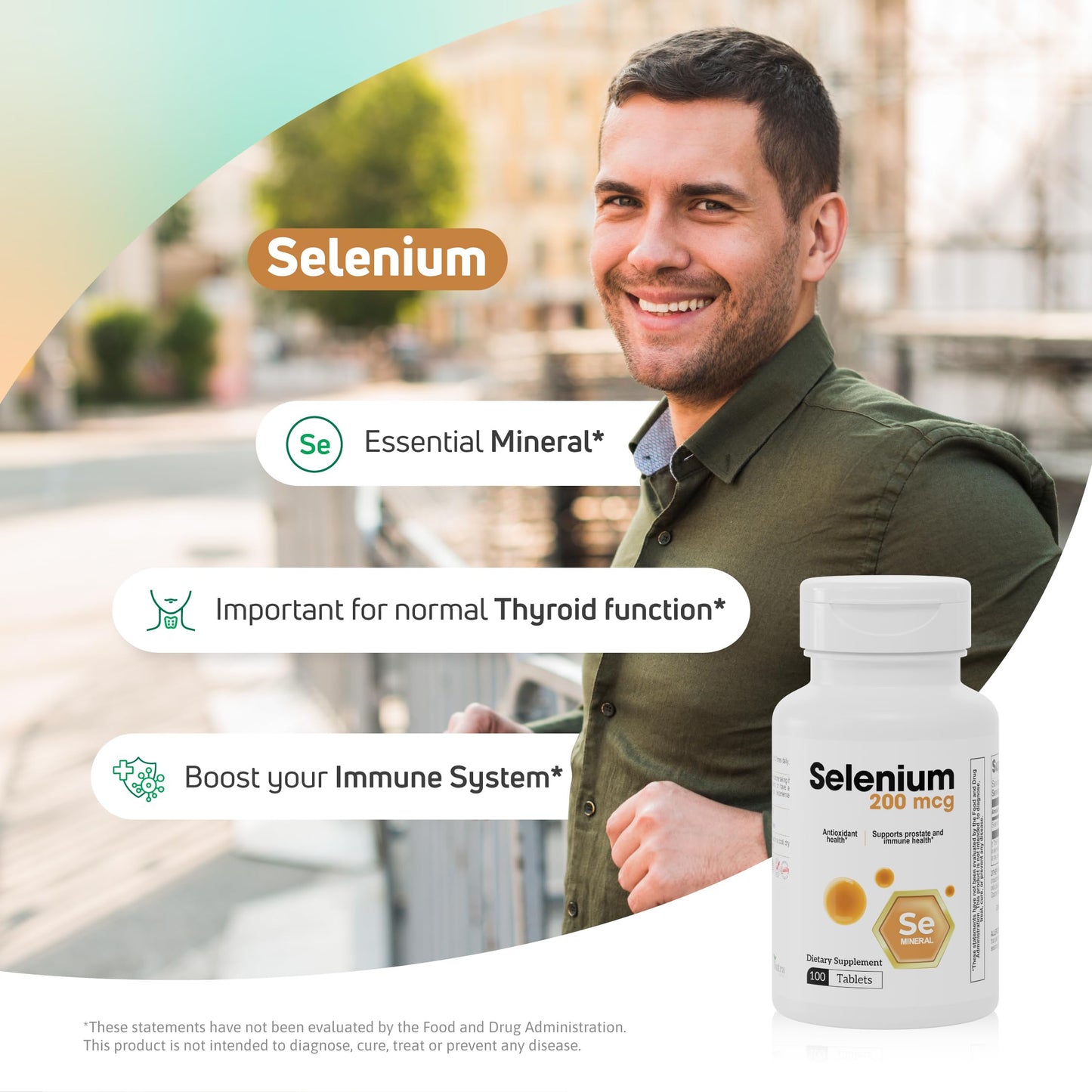 Nutra Nutrition Selenium 200 mcg Tablets, 100 Count