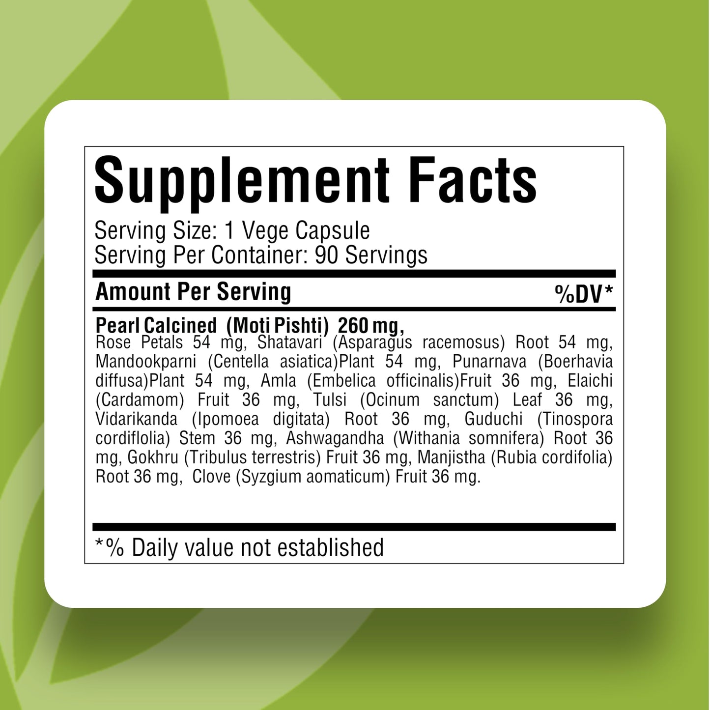 Herbsforever Pearl Calcine Natural Pearl Calcium Supplement, 90 Veg Capsules
