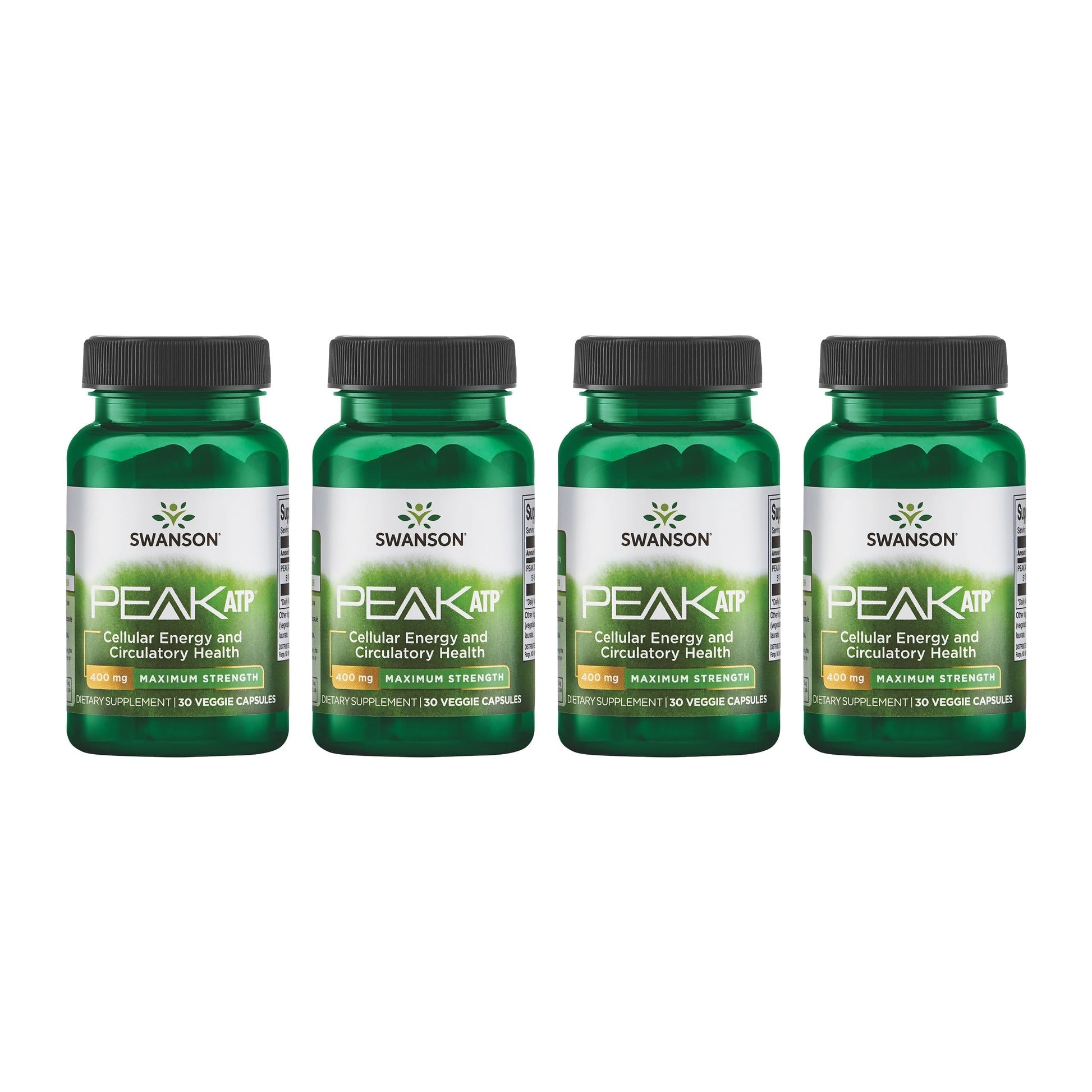 Swanson Peak ATP Cellular Energy Supplement Capsules, 400 mg, 120 Capsules