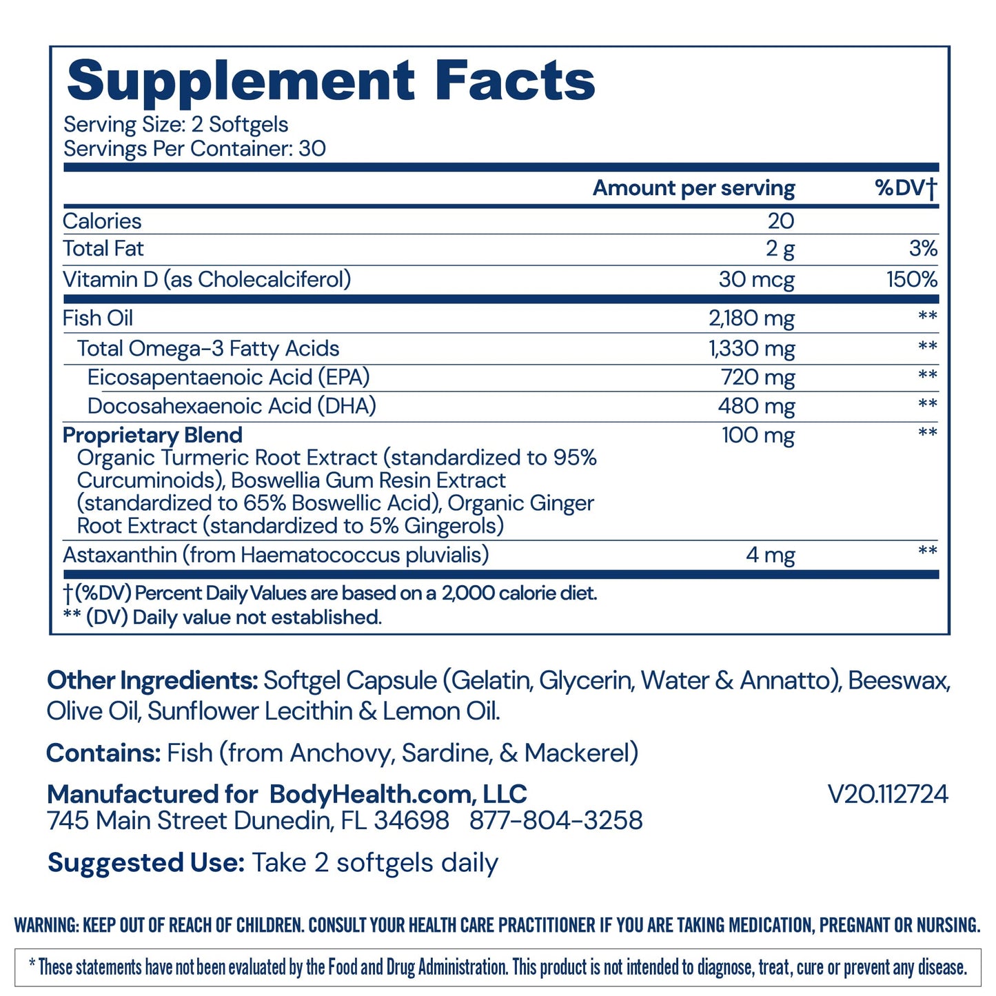 BodyHealth Omega 3 Health Softgel 60