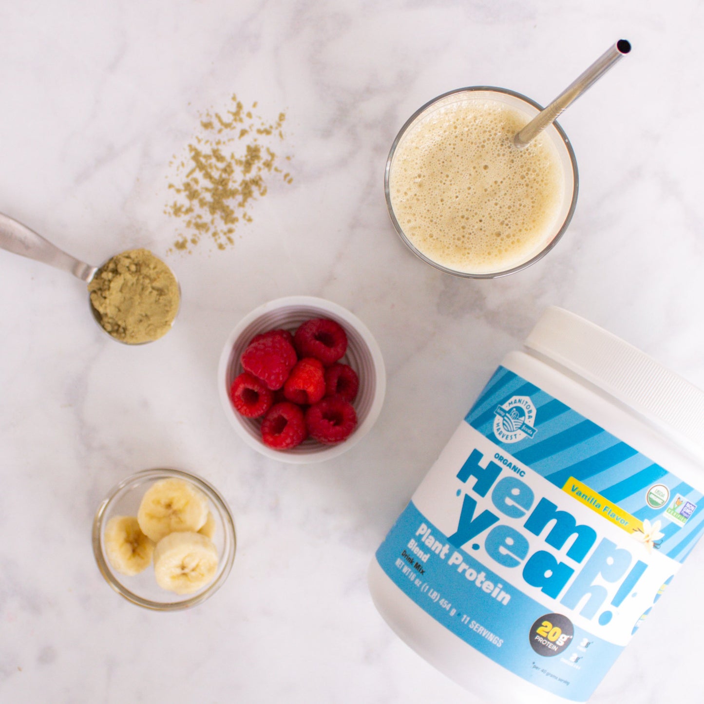 Manitoba Harvest Hemp Yeah Vanilla Protein Powder, 16.01 oz