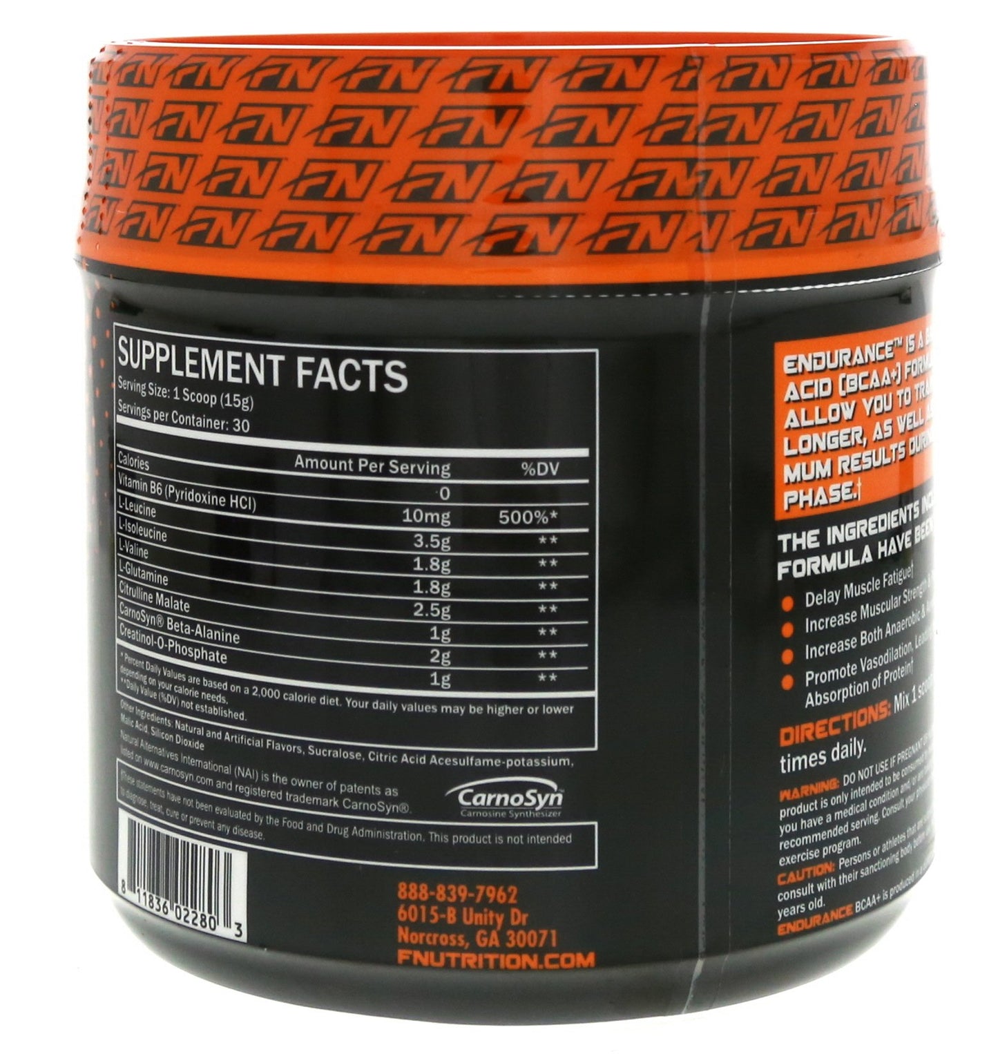 Formutech Nutrition Endurance 2:1:1 BCAA + Train Harder & Longer Maximum Recovery Powder 15.3 Ounce