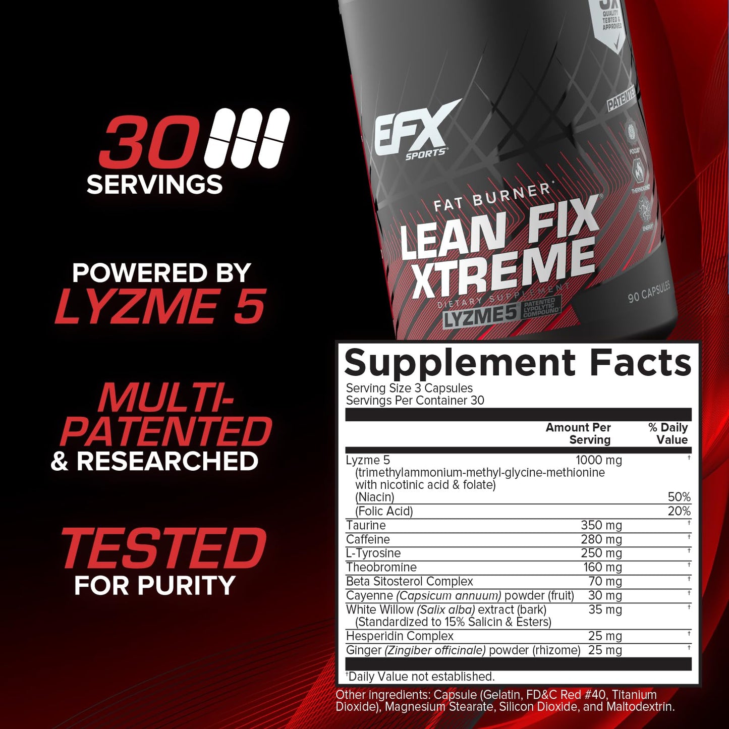 EFX Sports Lean Fix Xtreme Capsules, 90 Count