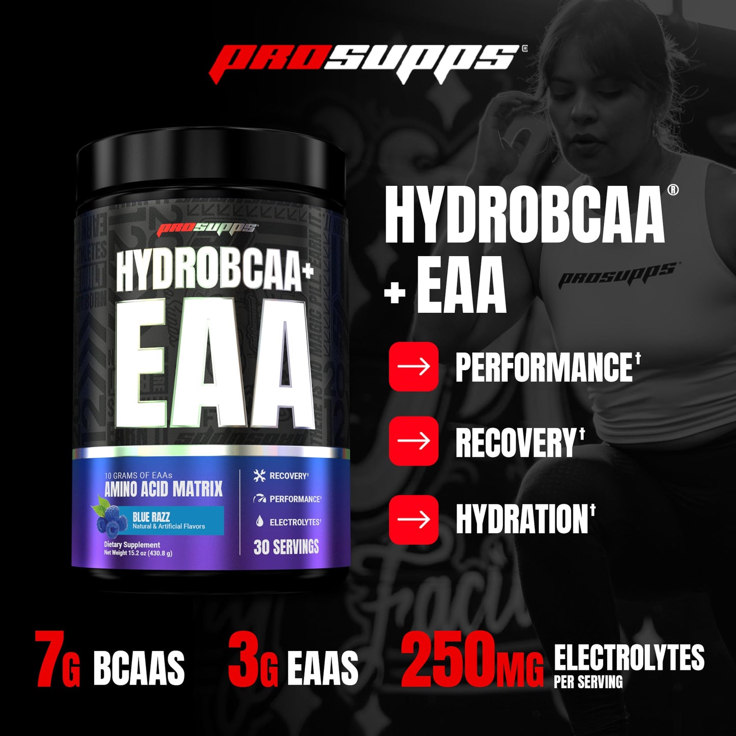 ProSupps HydroBCAA Essential Amino Acids Powder, 14.6 Ounce