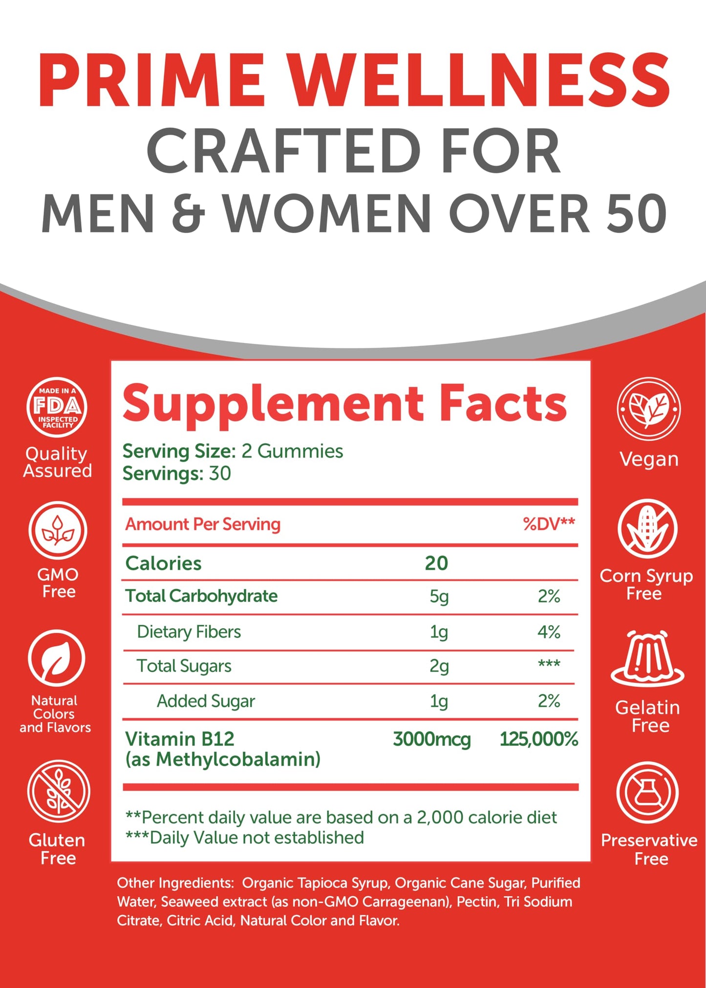 Lunakai Vitamin B12 Gummies 60 Count