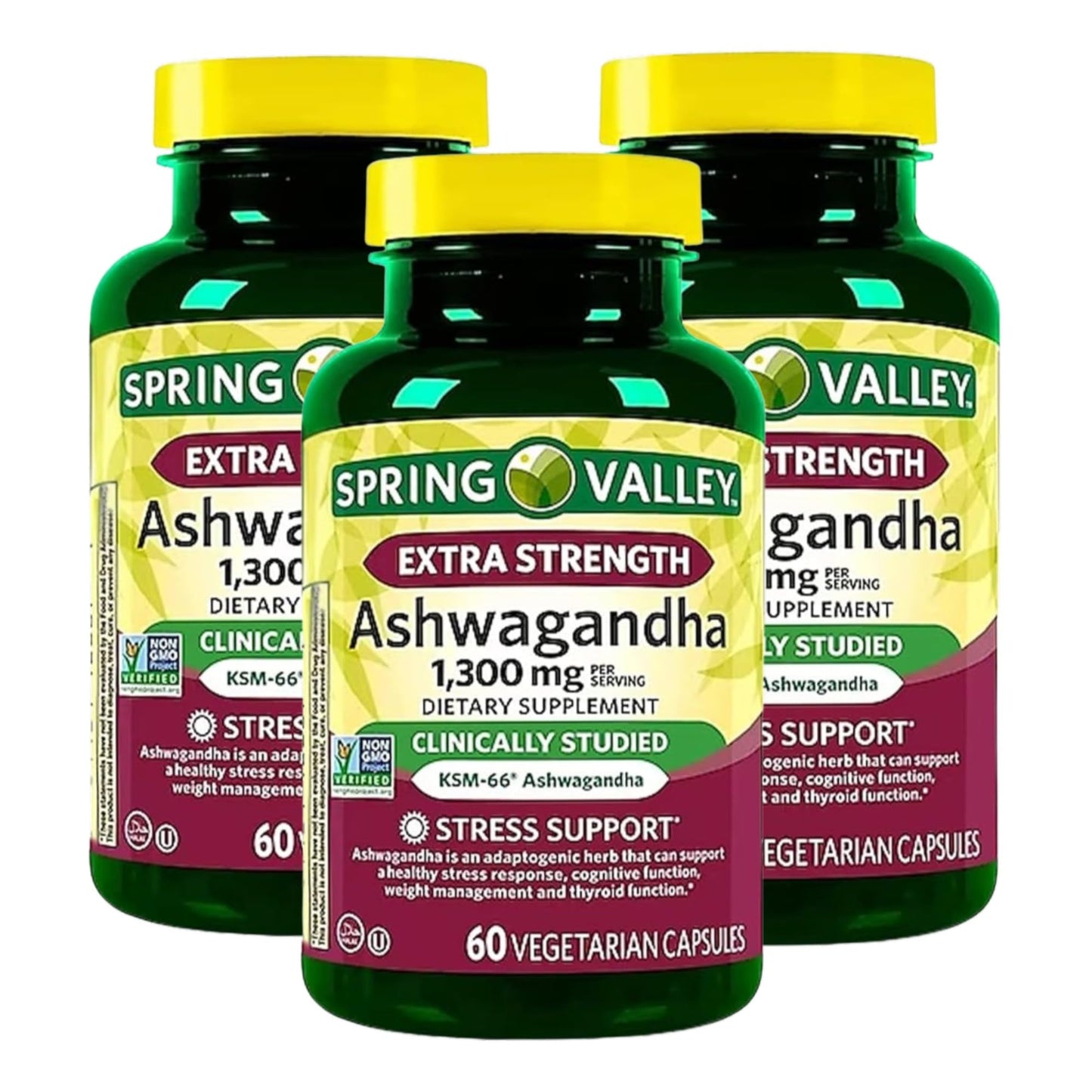 Unique Bundle Store Ashwagandha 1300 mg Extra Strength Vegetarian Capsules, 180 Count